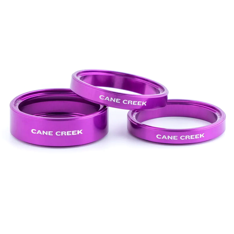 Bild von Cane Creek Interlok Steuersatz Spacer Kit - 2 x 5mm | 1 x 10mm - lila