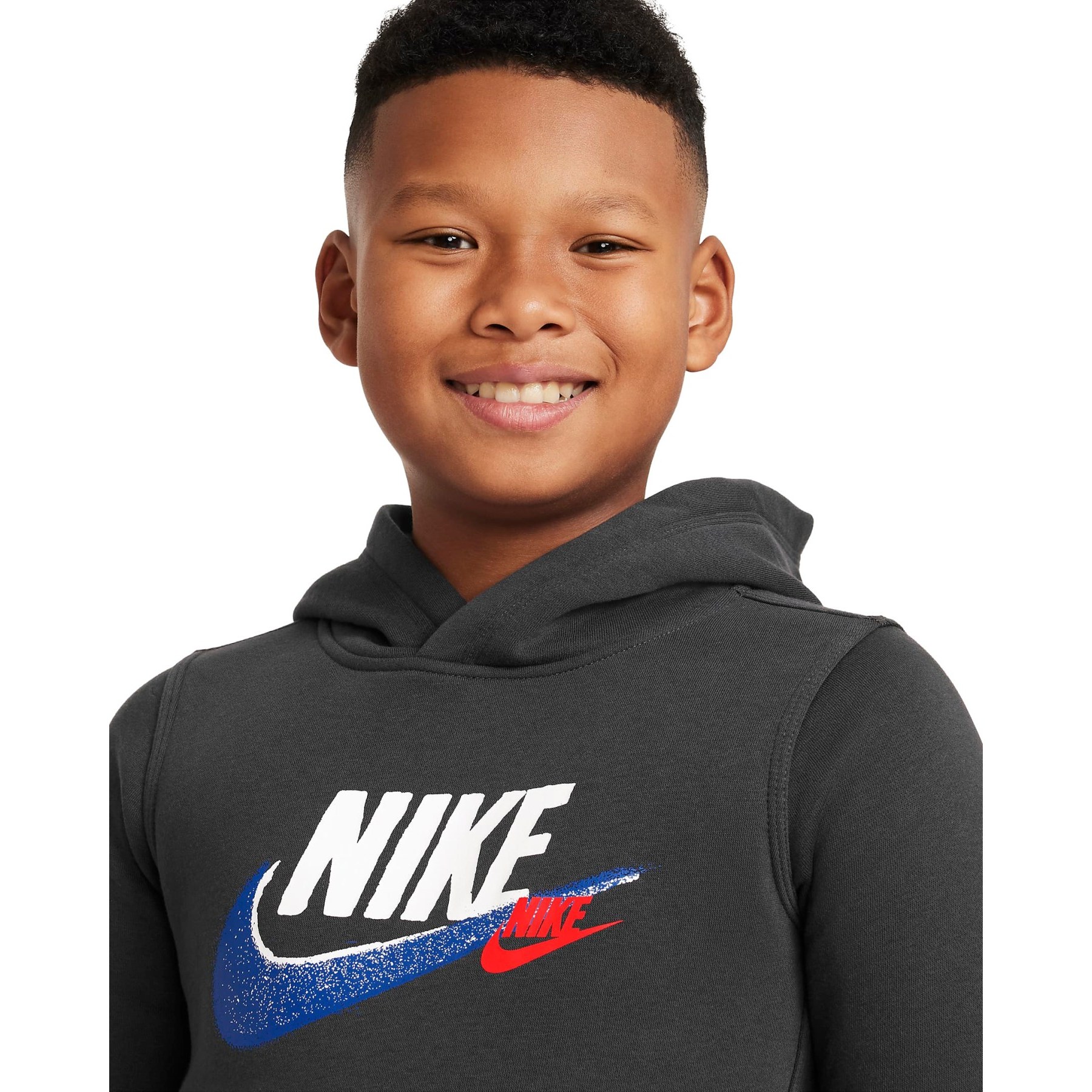 smoke Nike Standard Fleece-Hoodie Sportswear Kinder Issue - FD1197-070 dark für grey ältere