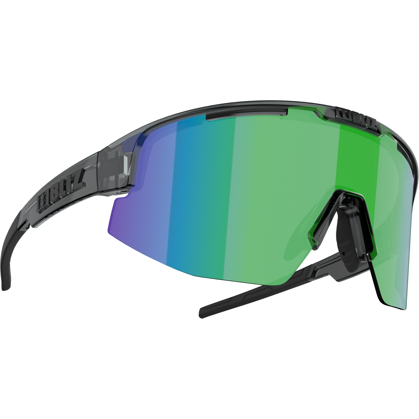 Picture of Bliz Matrix Glasses - Crystal Black / Brown with Green Multi