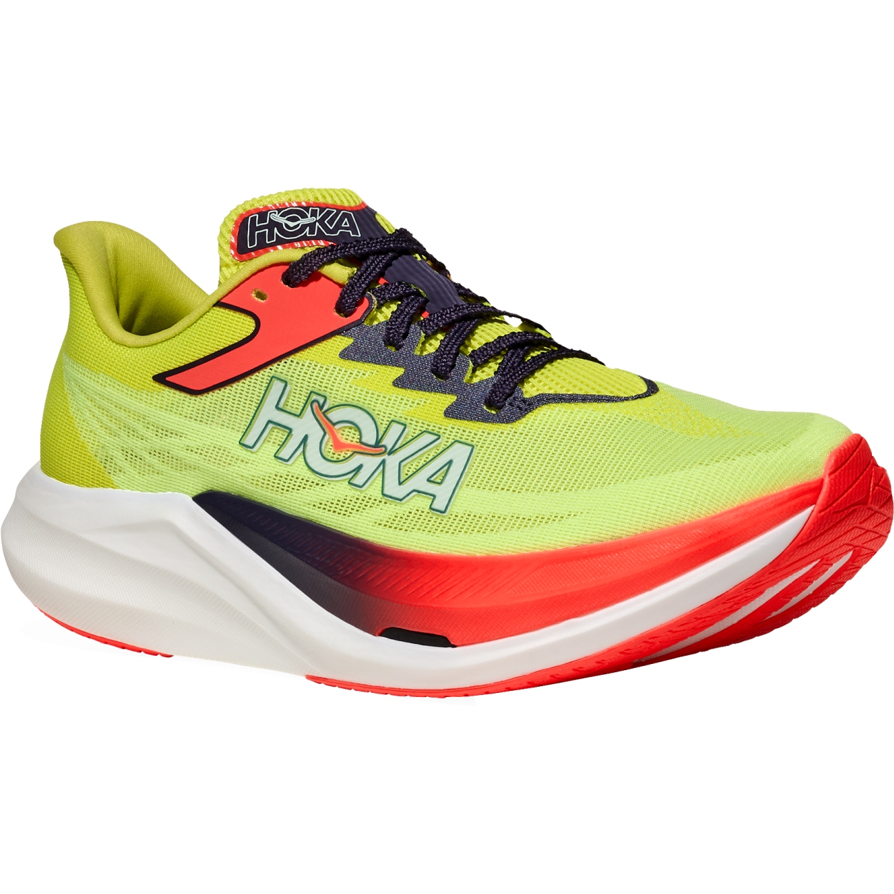 Hoka Rocket X 3 Laufschuhe Unisex - neon yuzu / squid ink | BIKE24