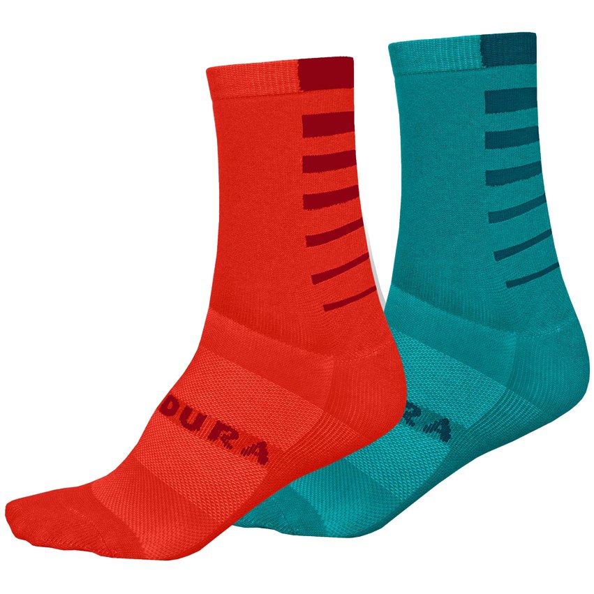 Produktbild von Endura Coolmax® Stripe Socken (Doppelpack) Damen - pazifik blau
