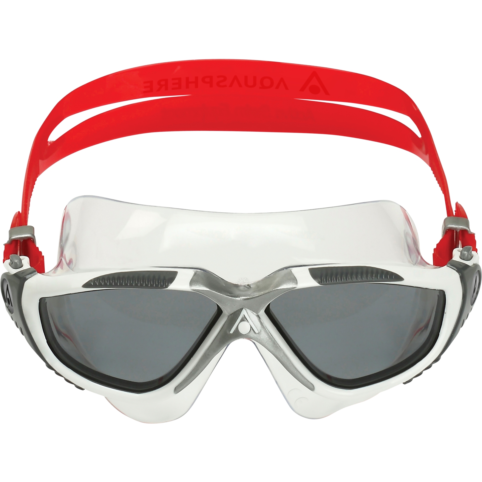 Picture of AQUASPHERE Vista Swim Goggles - Smoke Tinted - White/Red