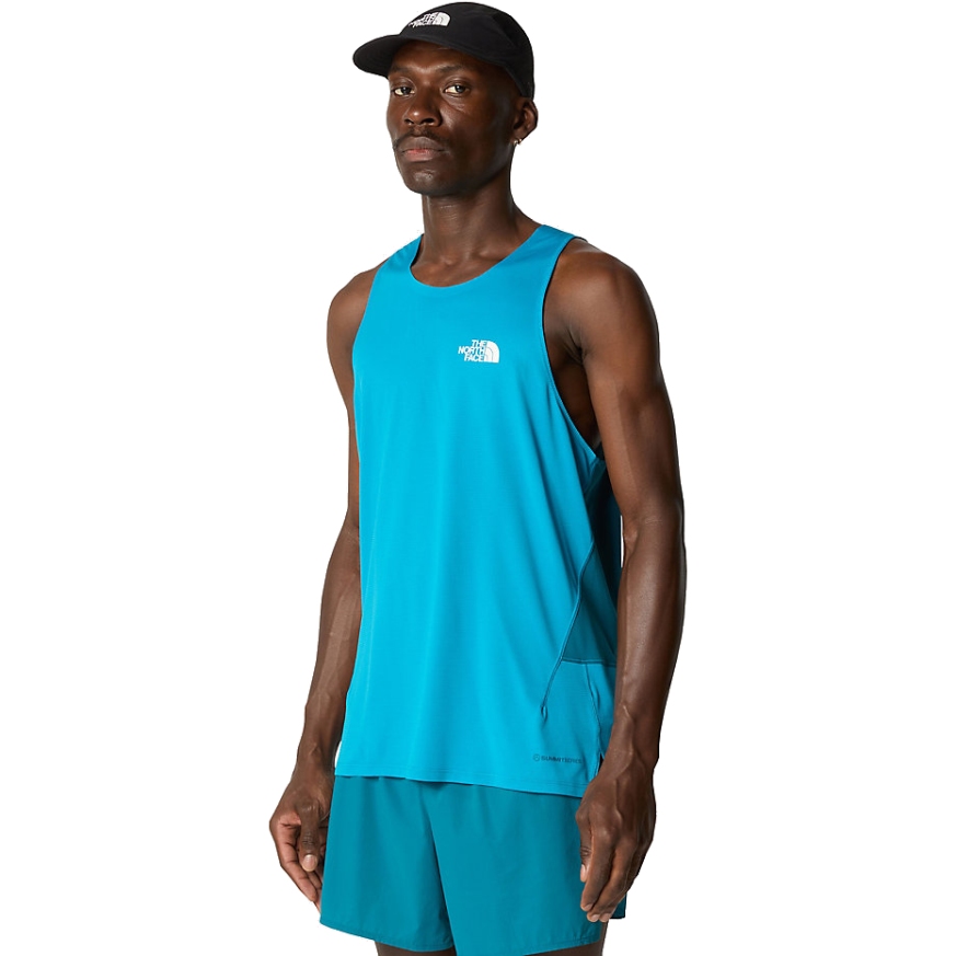 Picture of The North Face Summit High Trail Run Tank Top Men - Sapphire Slate-Blue Moss