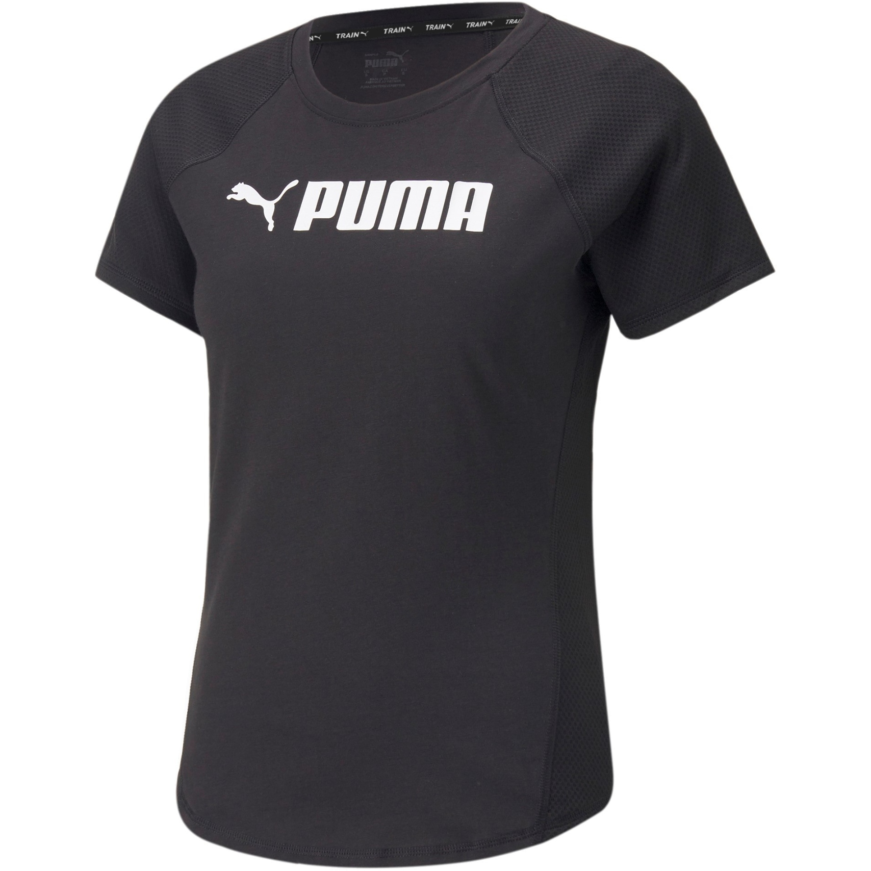Produktbild von Puma Fit Logo T-Shirt Damen - Puma Black-Puma White