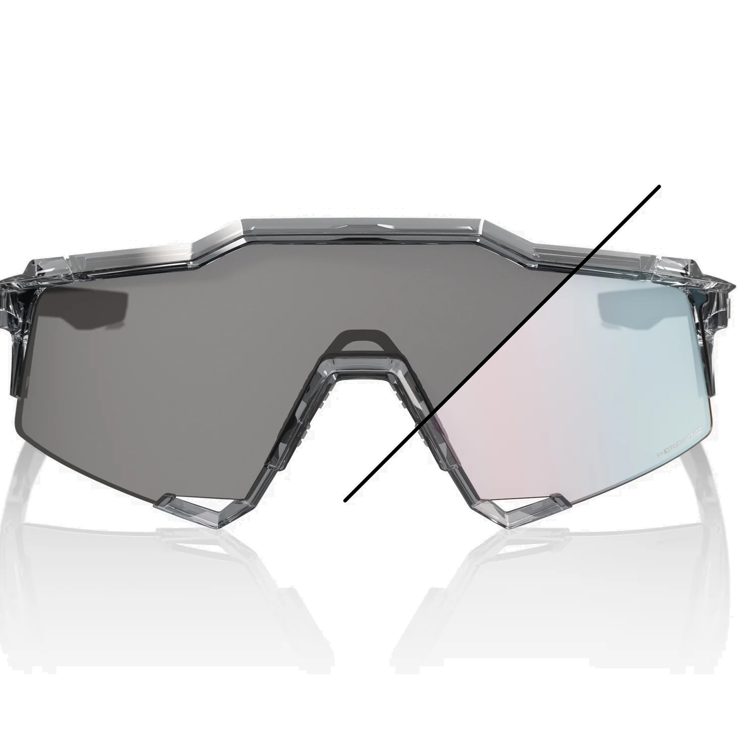100% Speedcraft Photochromic Glasses - Polished Translucent Grey
