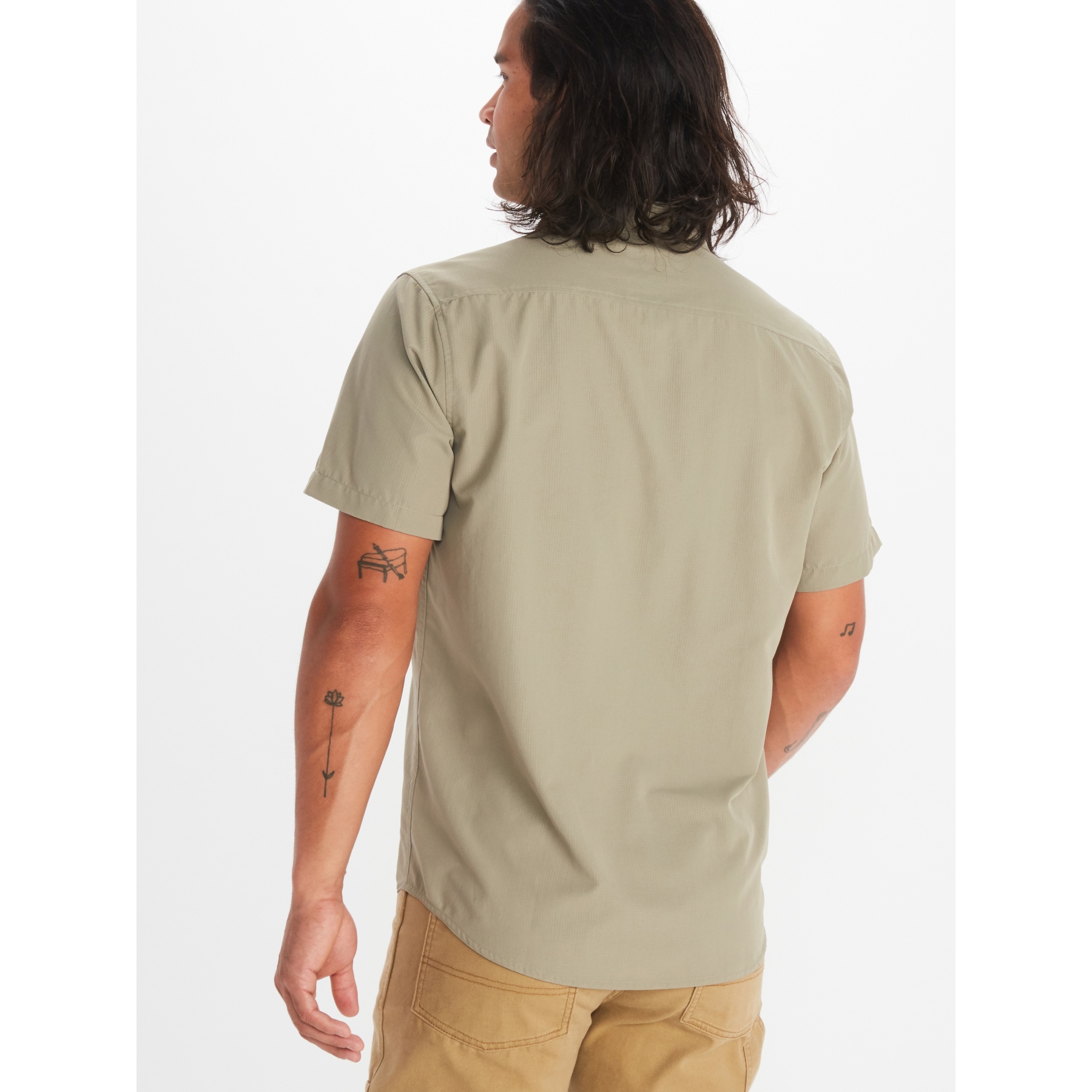 Marmot Chemise a Manches Courtes Uomo Aerobora vetiver BIKE24