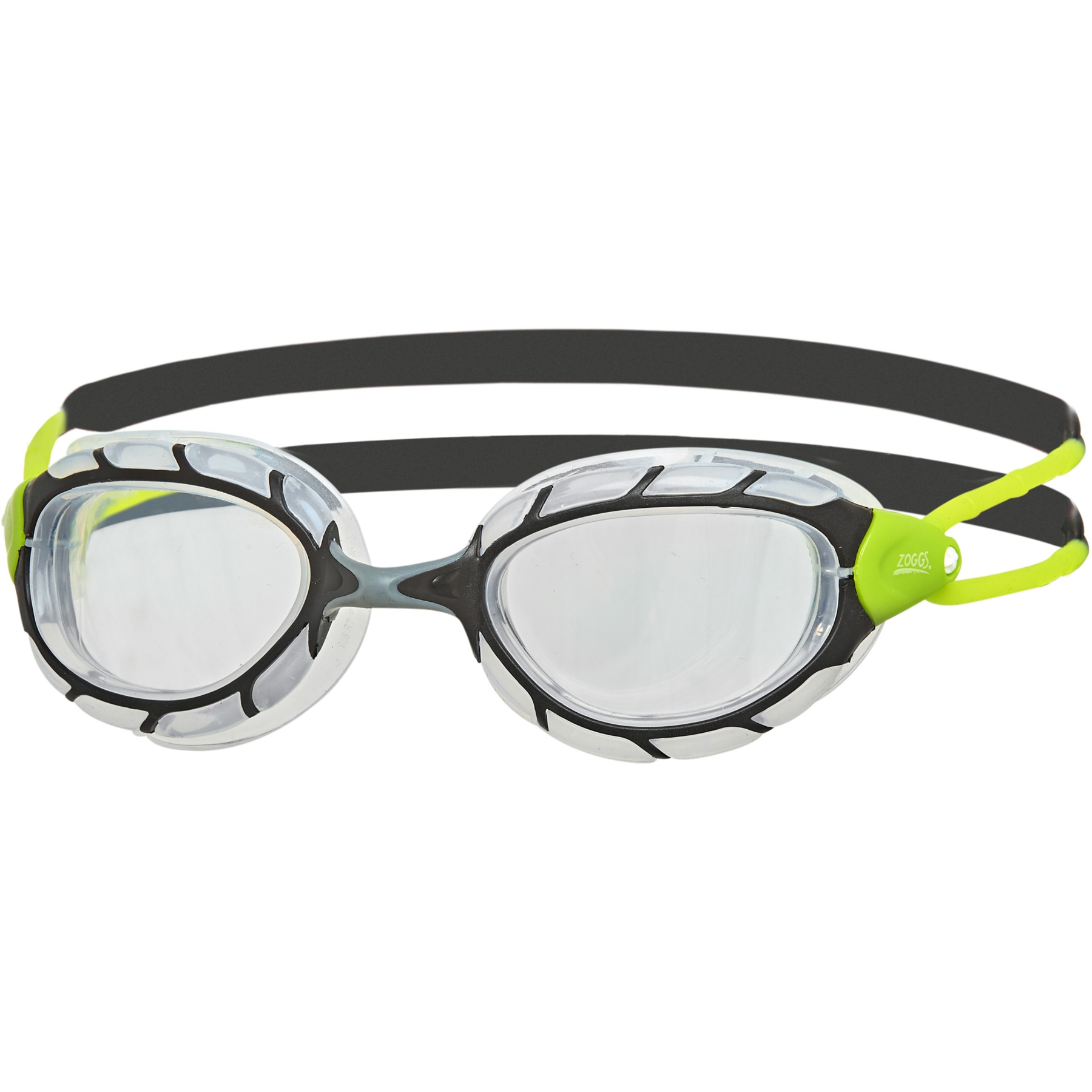 Productfoto van Zoggs Predator Swimming Goggles - Clear Lenses - Regular Fit - green/clear