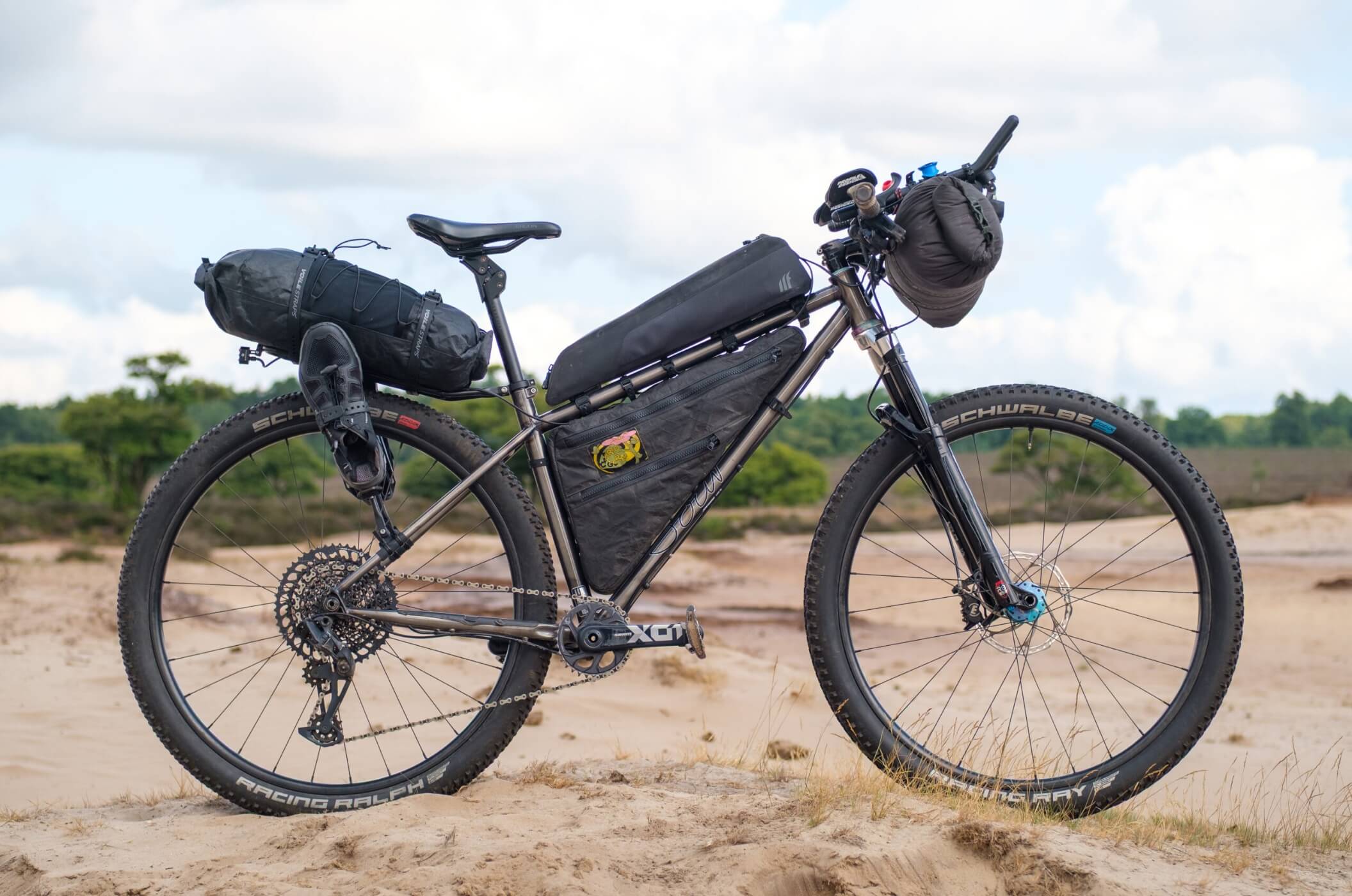 Sour Bicycles Crunchy ready to go bikepacking 