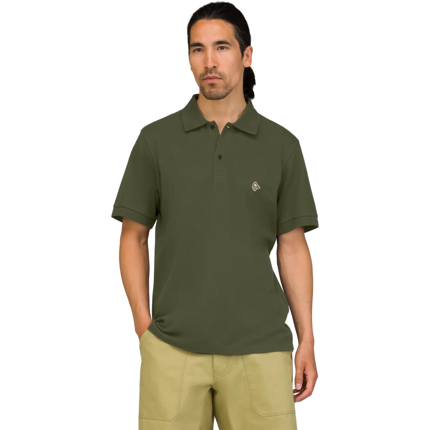 Image of Norrona femund cotton Polo Shirt Men - Olive Night