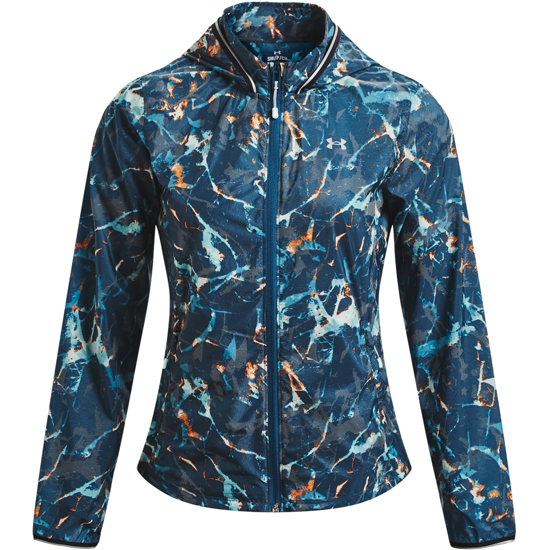 Image of Under Armour Women's UA Storm OutRun The Cold Jacket - Petrol Blue/Black/Reflective
