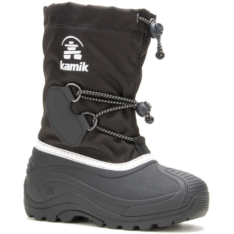 Kamik Southpole4 Youth Winter Boots - Black/White (Size 32-38) | BIKE24