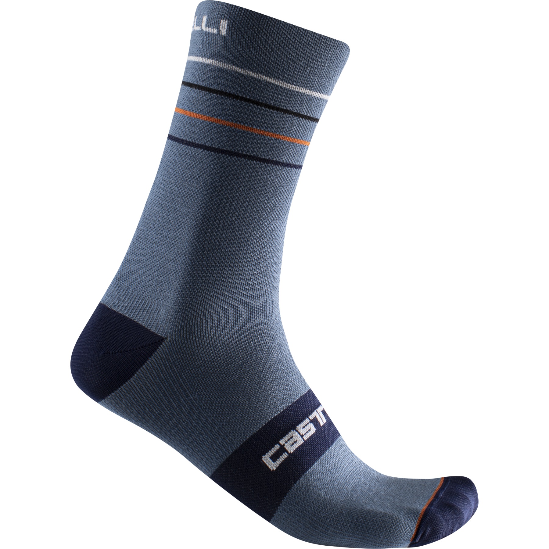 Bild von Castelli Endurance 15 Socken - light steel blue/pop orange-white 062