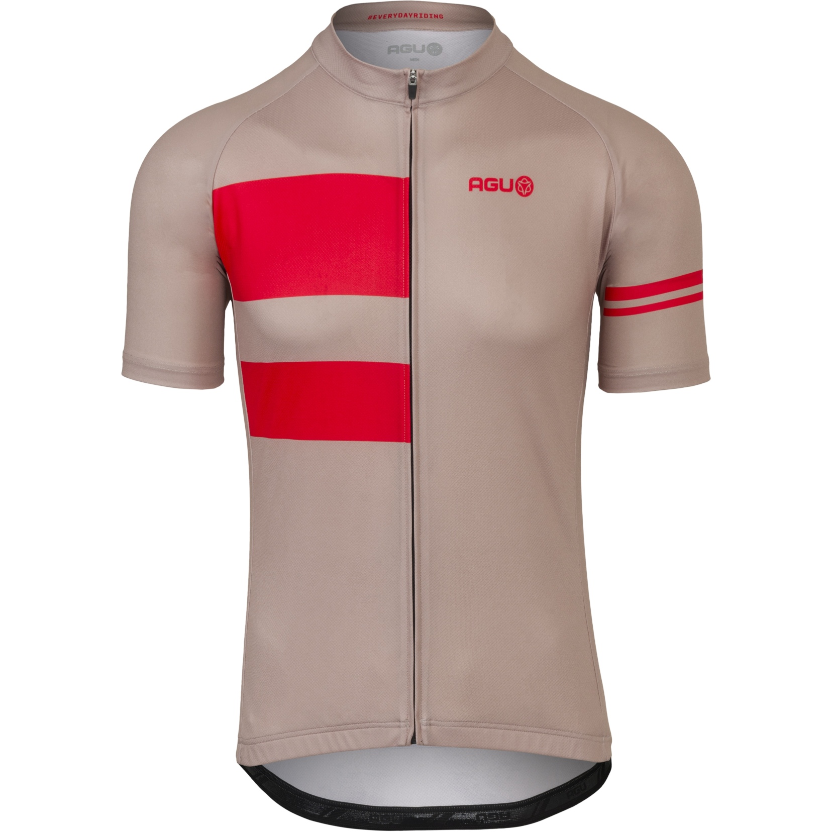 Photo produit de AGU Maillot à Manches Courtes Homme - Stripes Essential - bond greige