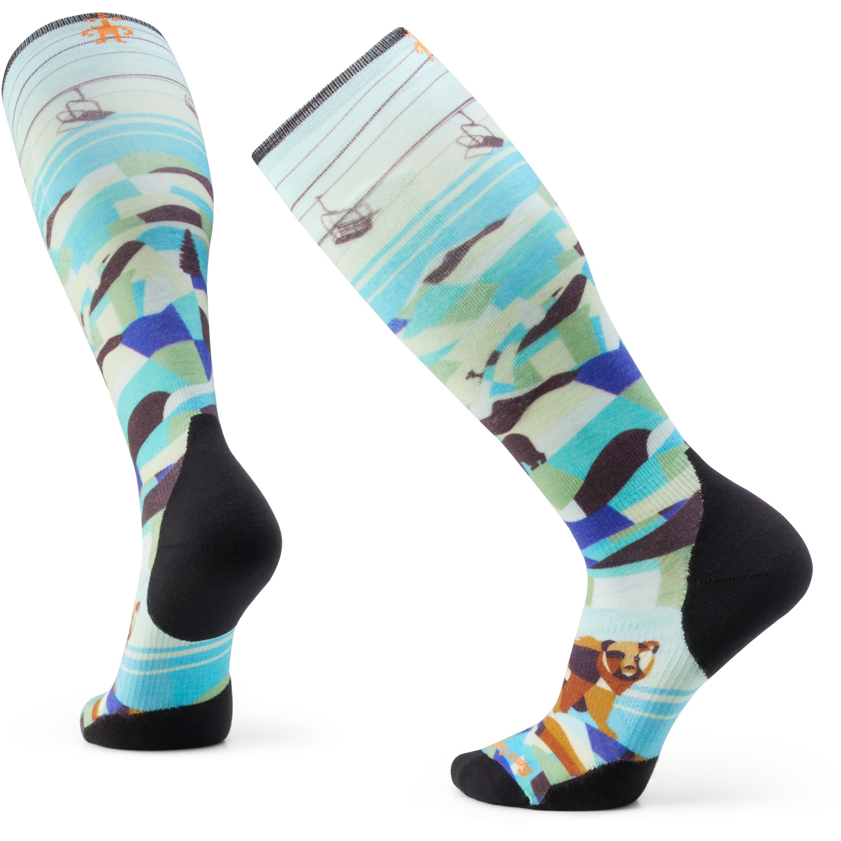 Bild von SmartWool Targeted Cushion Bear Country Print OTC Skisocken - 810 capri