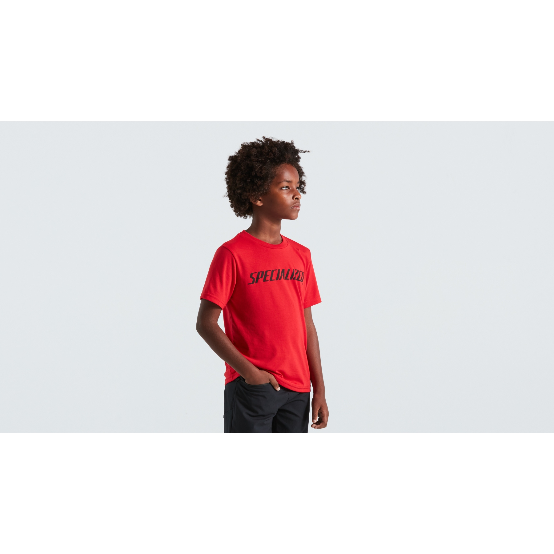 Specialized Wordmark T-Shirt Kinder - flo red | BIKE24