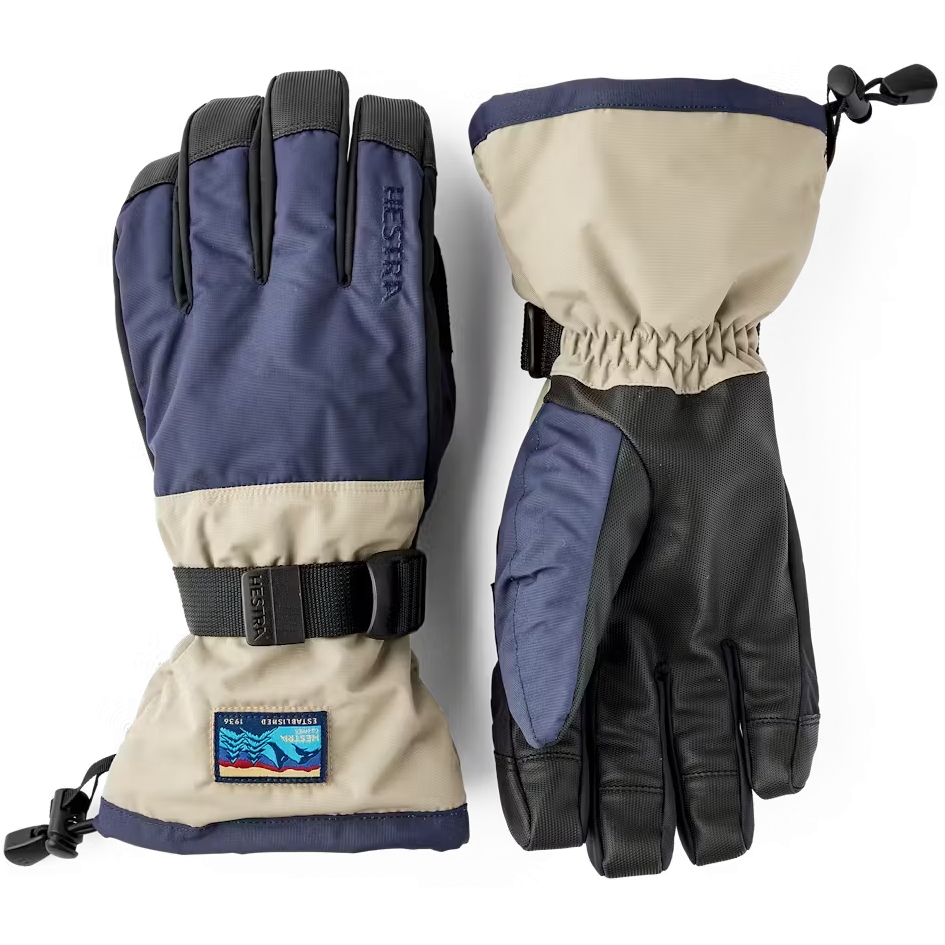 Hestra Gauntlet Sr. 5 Finger Ski Gloves - dark navy/beige | BIKE24