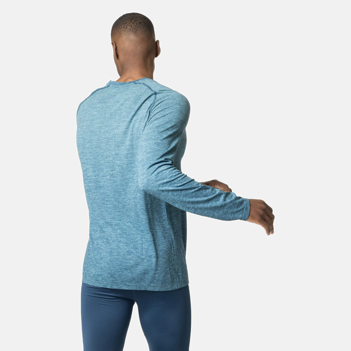 Odlo Essentials Seamless Long Sleeve Running T-Shirt Men - oriole melange