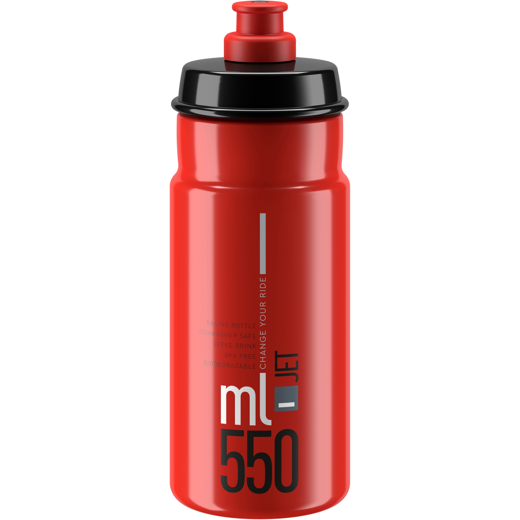 Produktbild von Elite Jet Trinkflasche 550ml - rot/grau