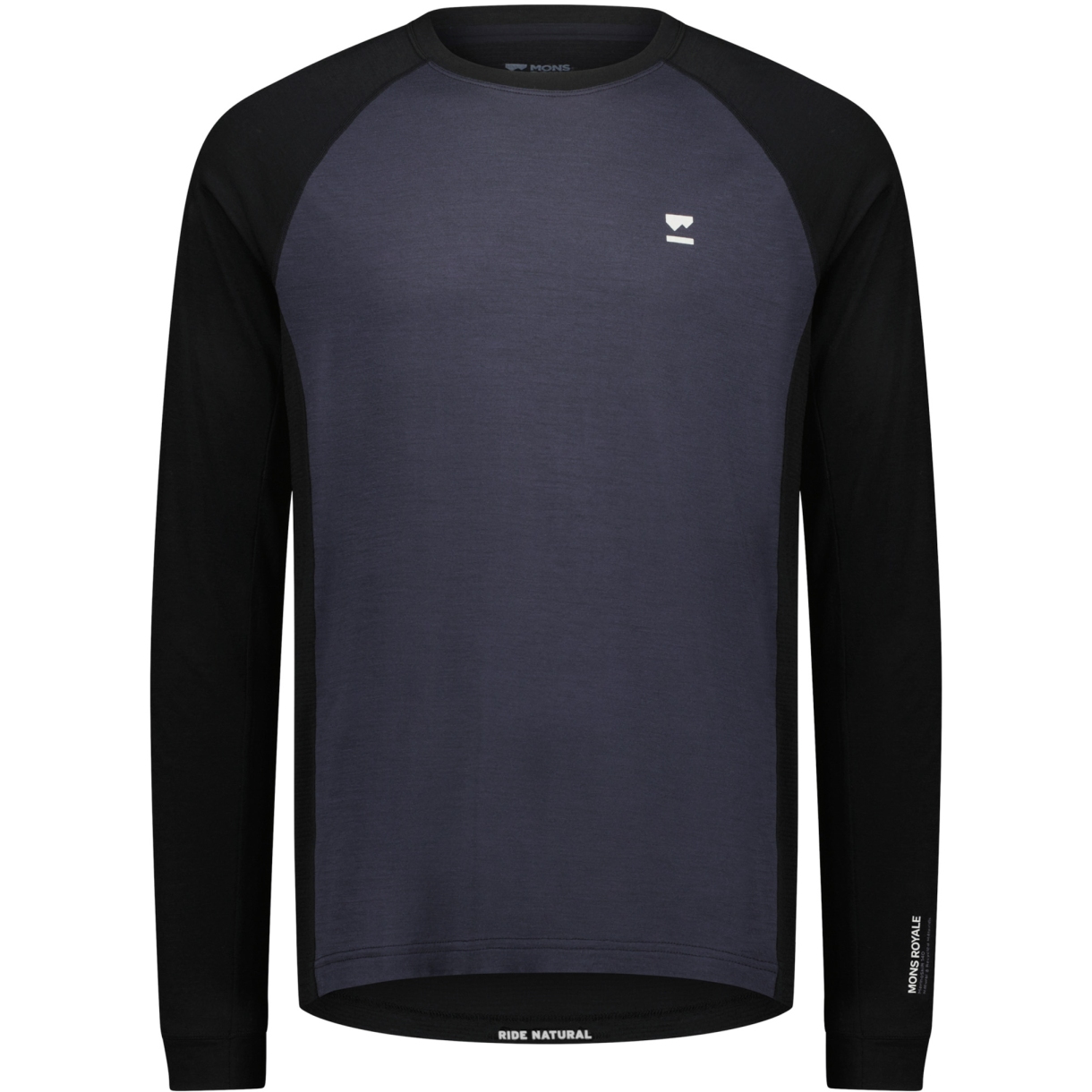 Produktbild von Mons Royale Tarn Merino Shift Langarmshirt Herren - iron / schwarz