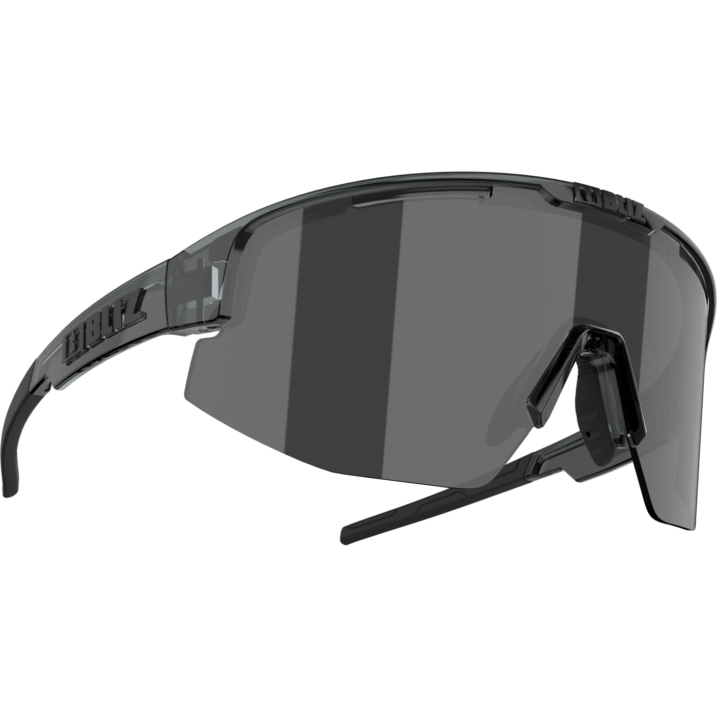 Picture of Bliz Matrix Glasses - Crystal Black / Smoke with Silver Mirror
