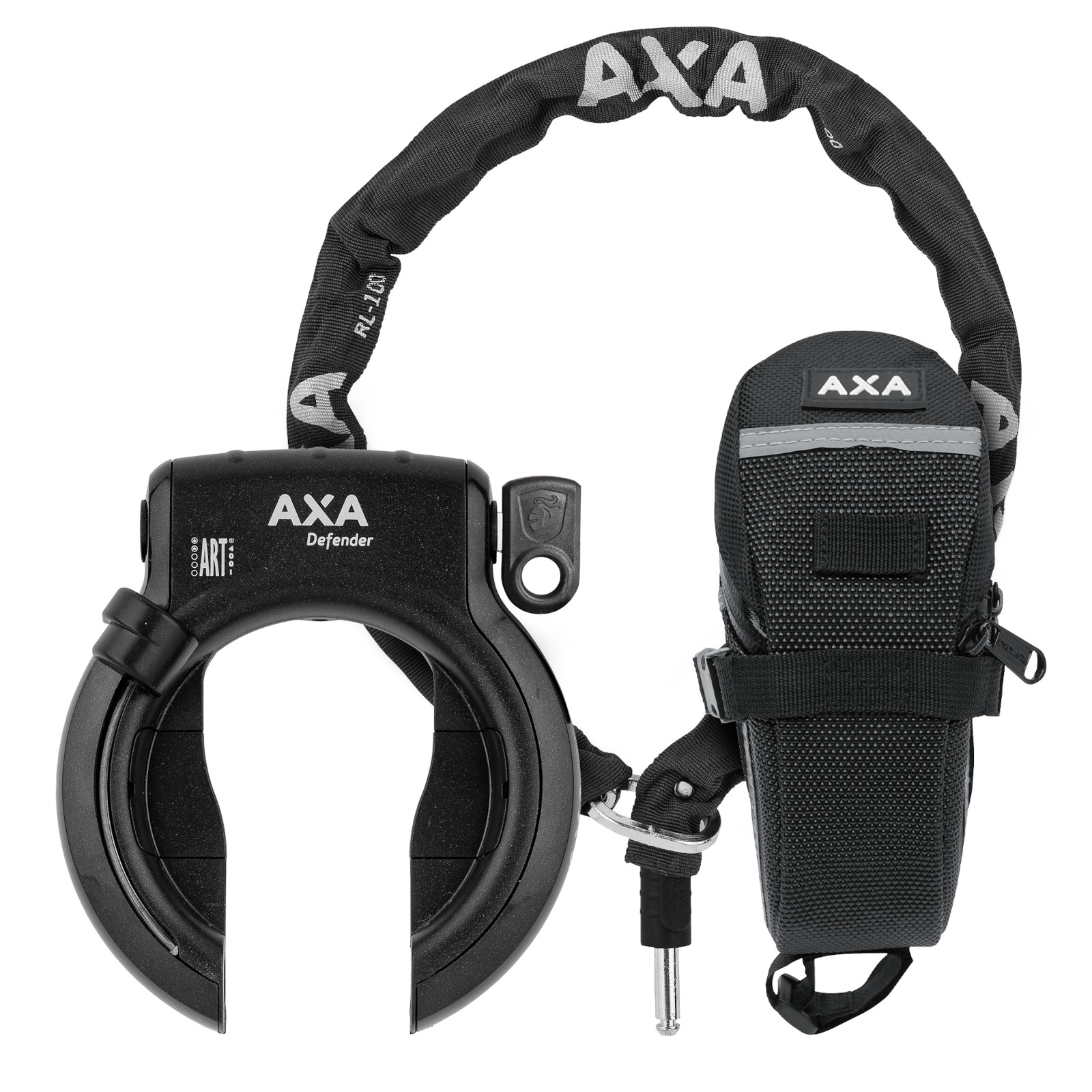 Produktbild von AXA Defender Rahmenschloss Set + RLC 100 Kette + Tasche