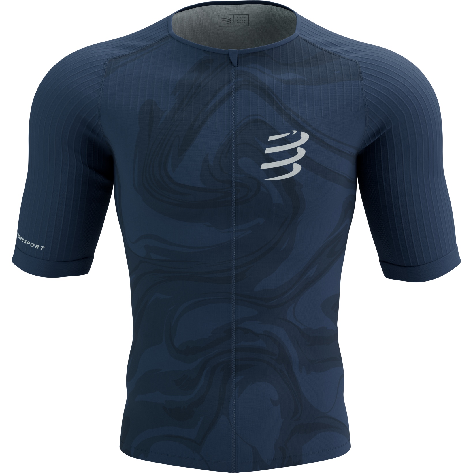 Kuva tuotteesta Compressport Tri Postural Aero Short Sleeve Top Men - indigo print