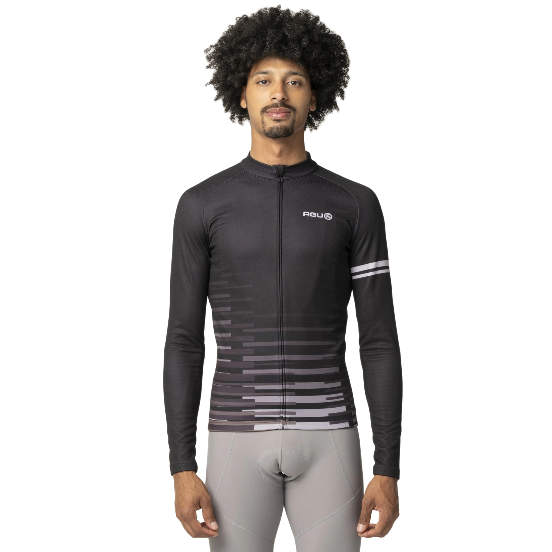 Мужская майка с длинным рукавом AGU Essential Faded Blocks - черный