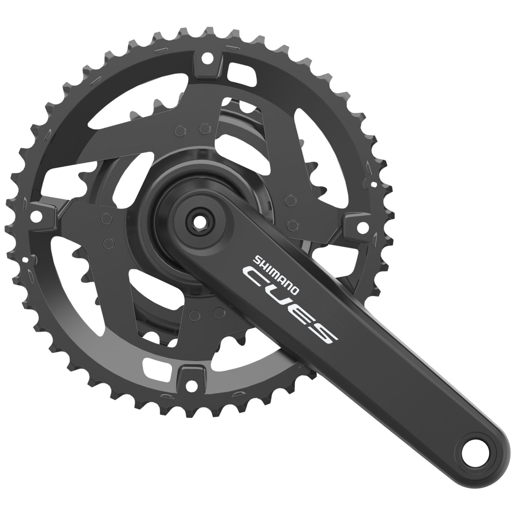 Pédalier Shimano CUES FC-U4000-1 Sans Protège-chaîne - 40 Dents, Manivelle 175 Mm - Compatible 9/10/11 Vitesses