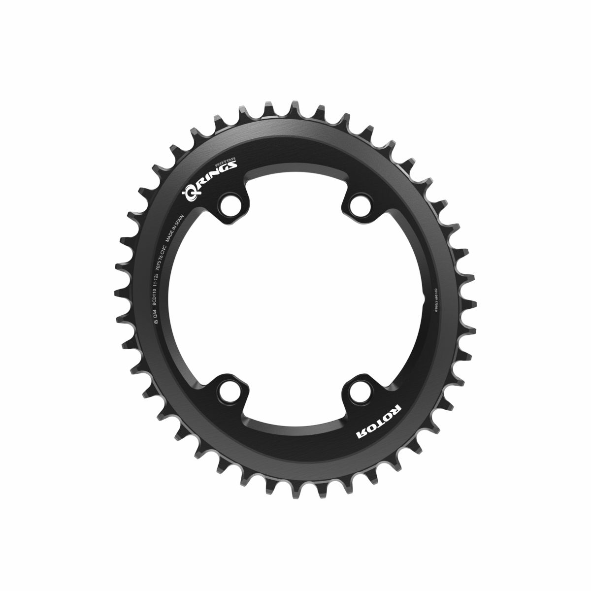 Produktbild von Rotor Kettenblatt - Q-Ring | BCD 110x4 | Oval - 1x10/11/12/13 fach - schwarz