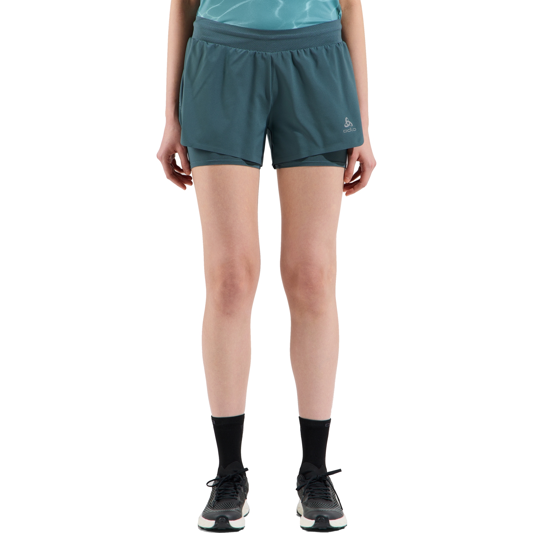 Produktbild von Odlo Zeroweight 3 Inch 2-in-1 Shorts Damen - dark slate