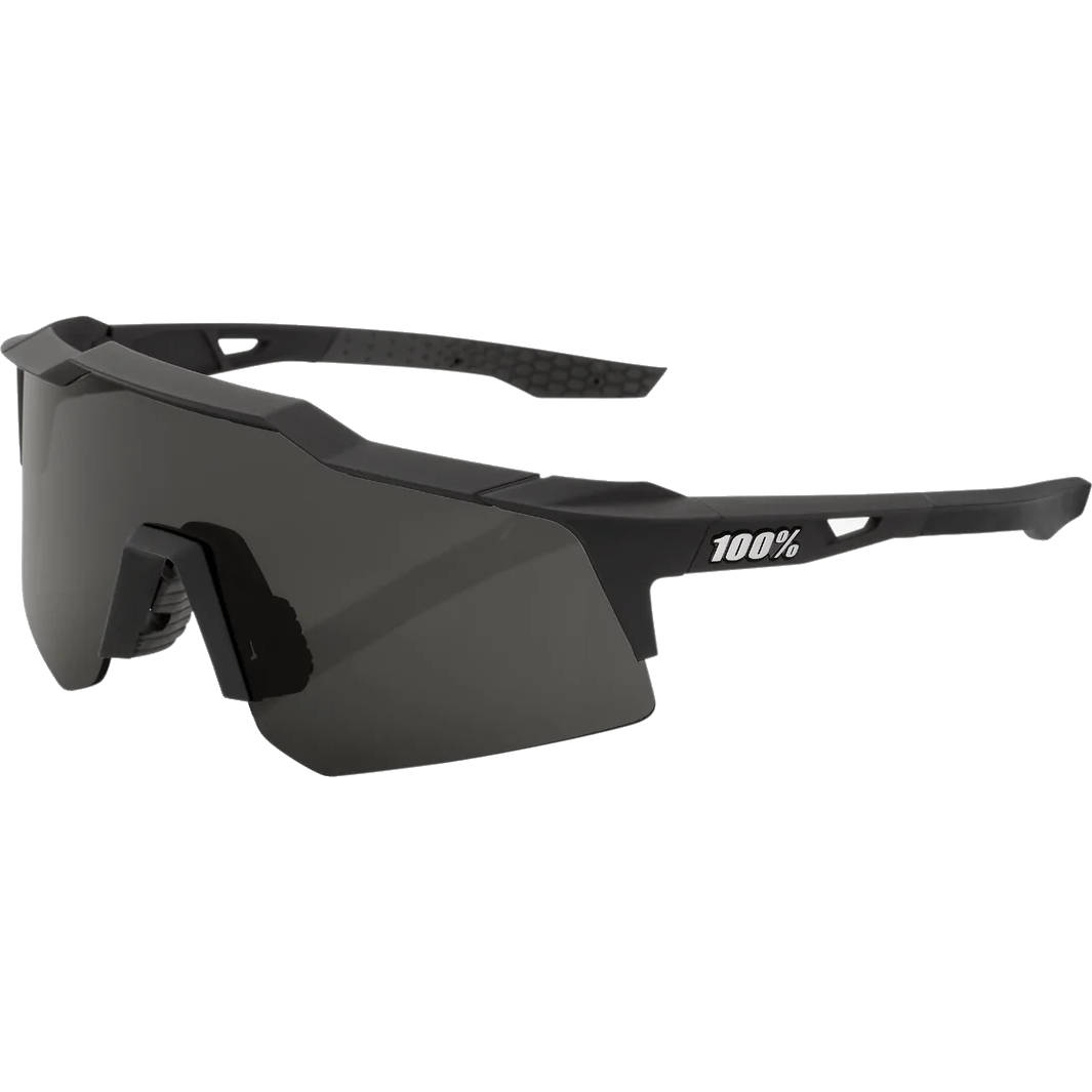 Productfoto van 100% Speedcraft XS Glasses - Smoke Lens - Soft Tact Black + Clear