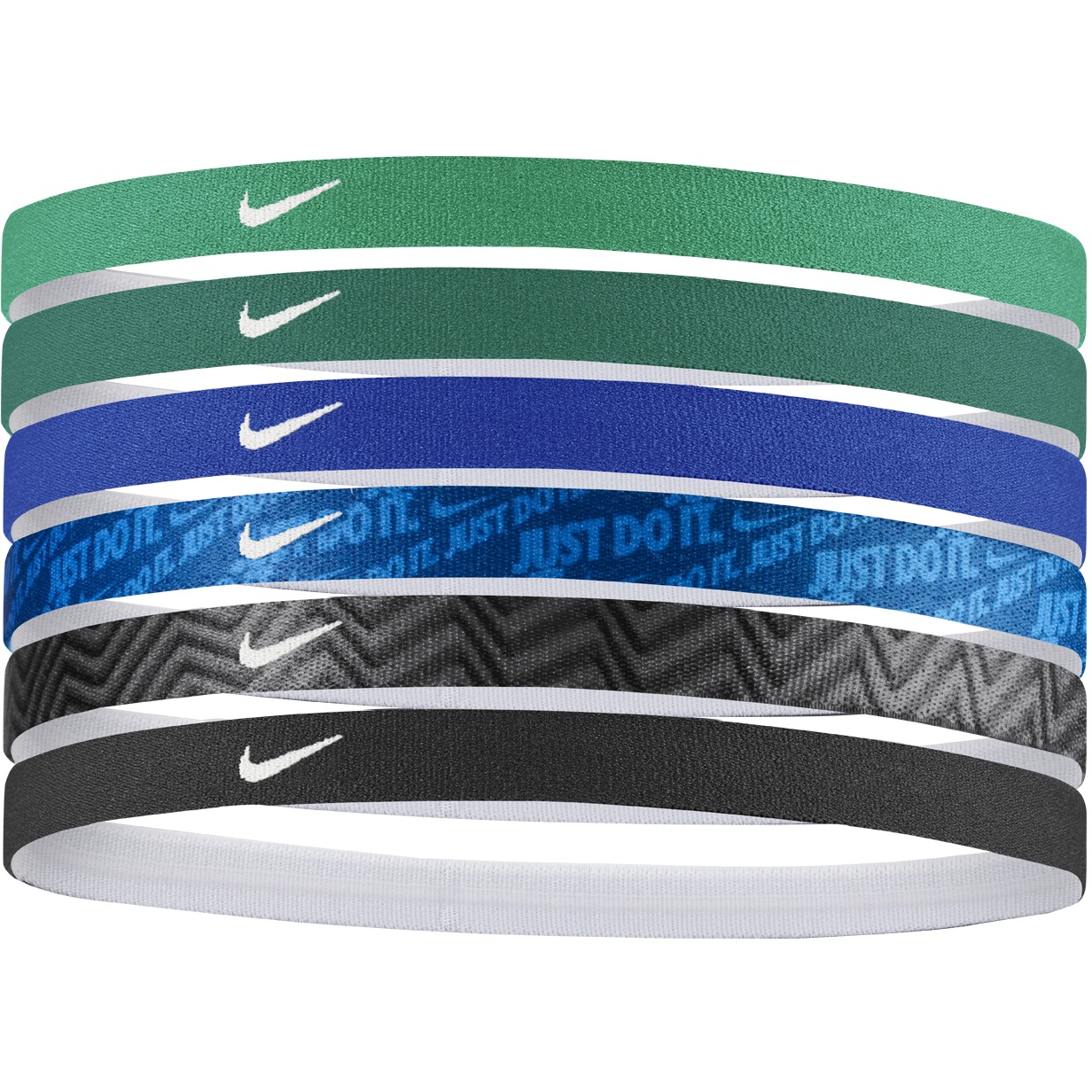 Picture of Nike Headbands Printed (6 Pack) - stadium green/malachite/white 305