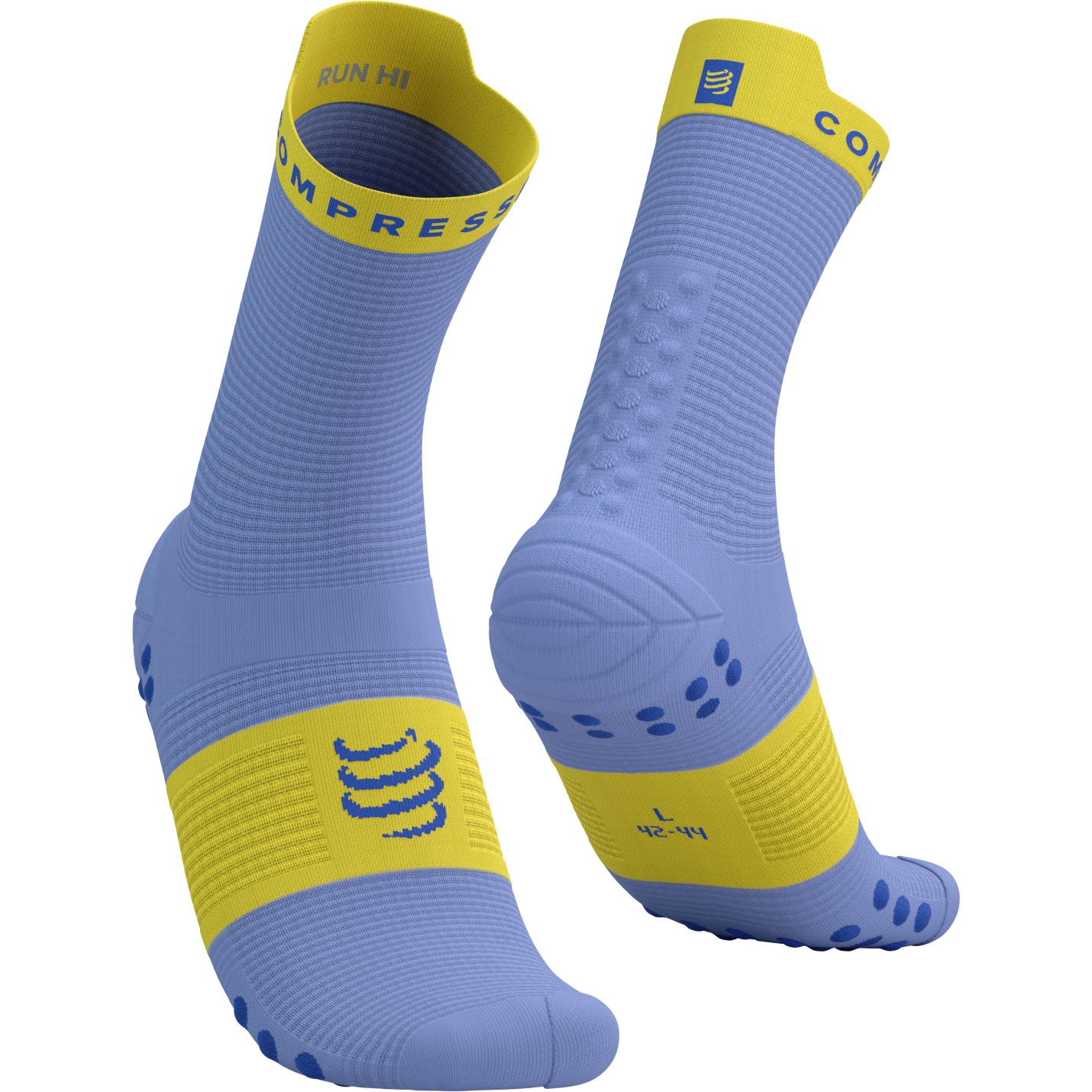 Produktbild von Compressport Pro Racing Kompressionssocken v4.0 Run High - jacaranda/maize/dazzling blue
