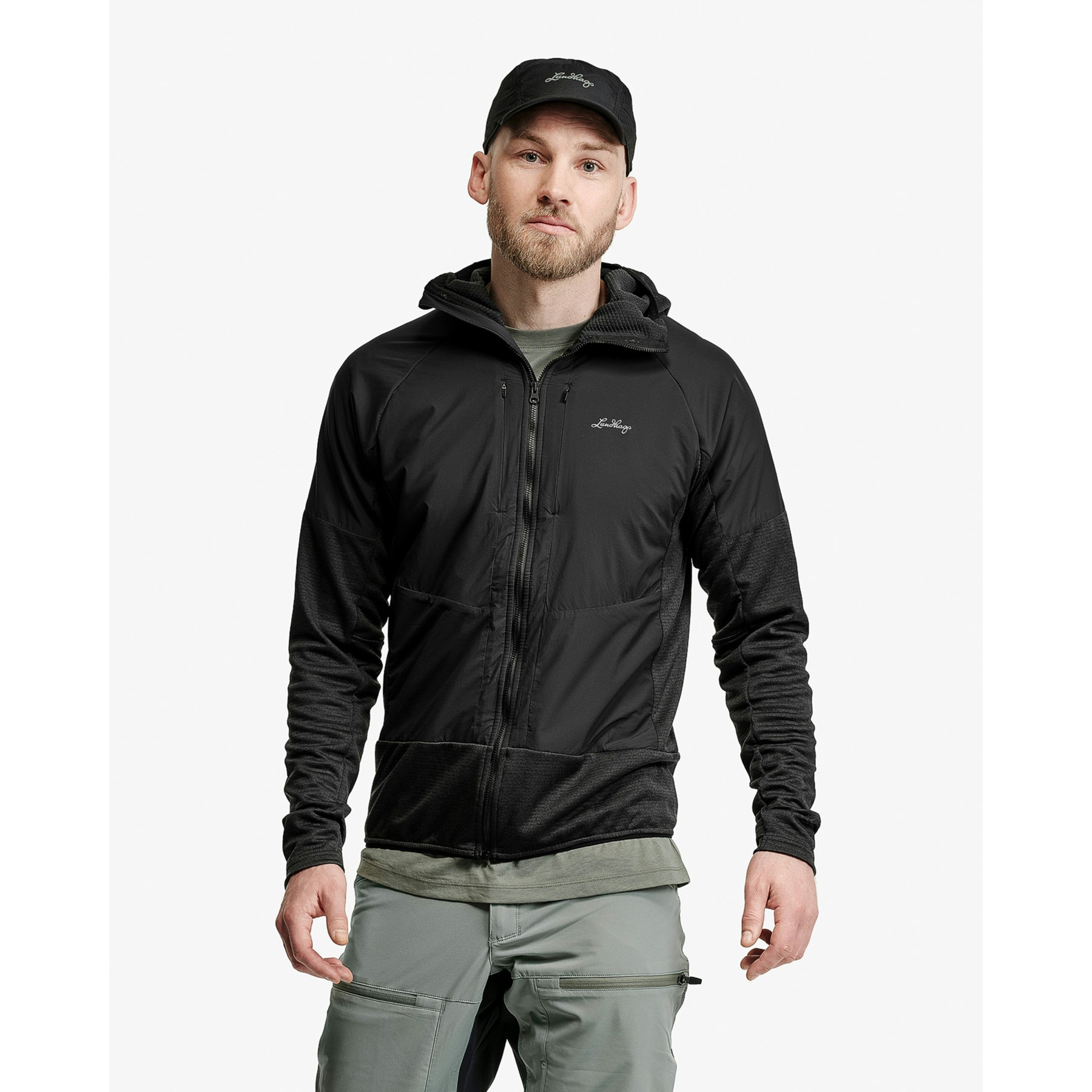 Lundhags Padje Windbreaker Kapuzenjacke Herren Schwarz 10000