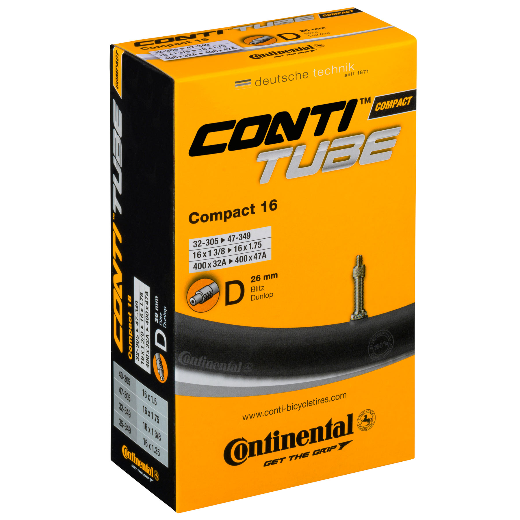 Produktbild von Continental Compact 16 Zoll Schlauch