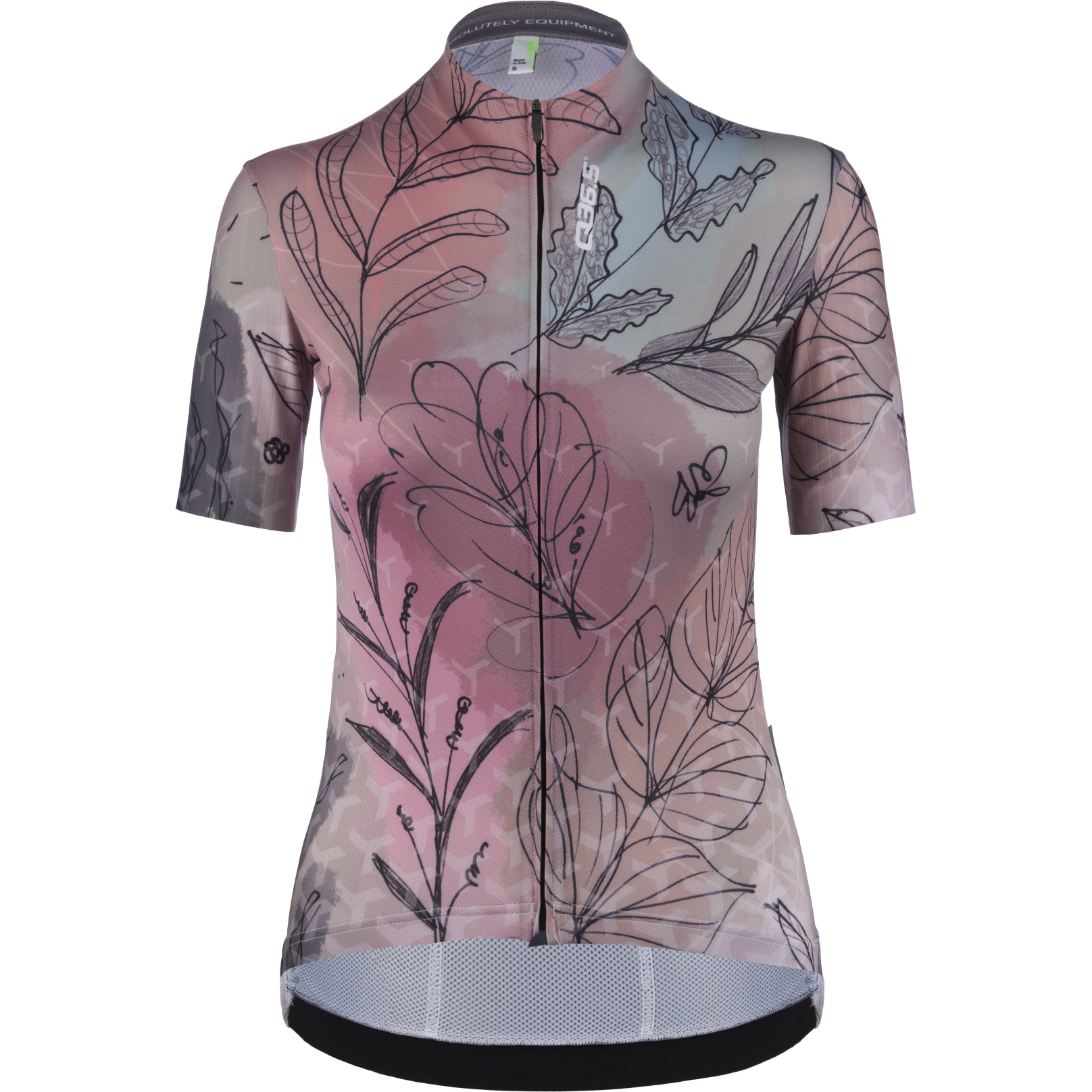 Image of Q36.5 G1 Women's Short Sleeve Jersey - flowers and leaves autumn