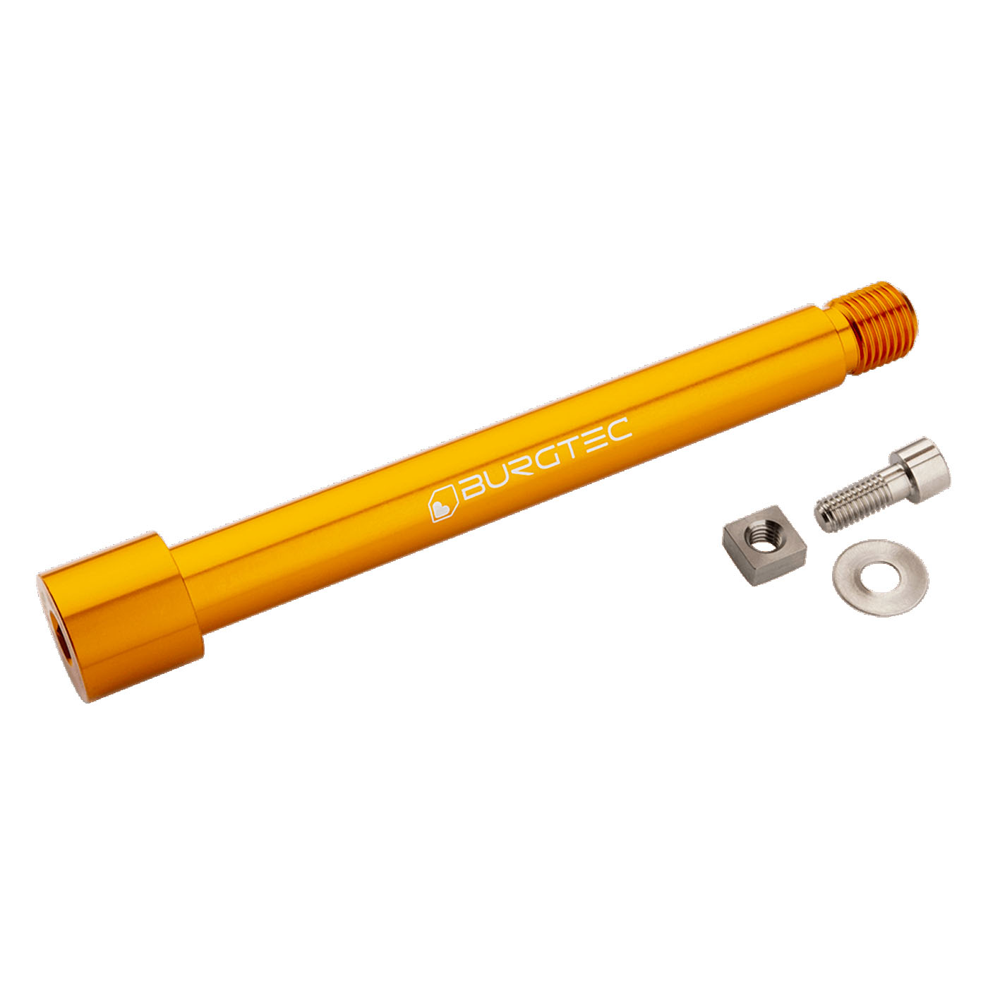 Produktbild von Burgtec Steckachse - 15x110mm Boost - für Fox Gabeln 2021+ - Iron Bro Orange