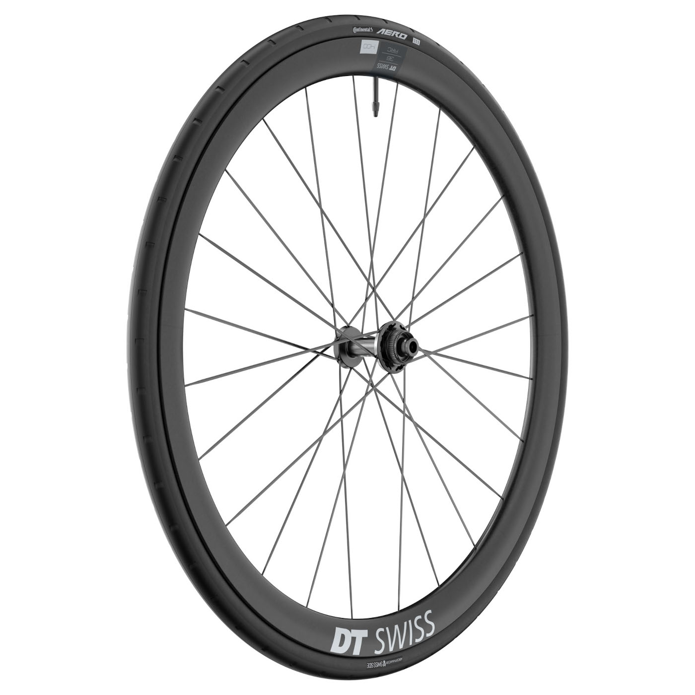 Колесная система DT Swiss | Continental WTS - Переднее колесо ARC 1400 DICUT 38 + складная шина AERO 111 - 28