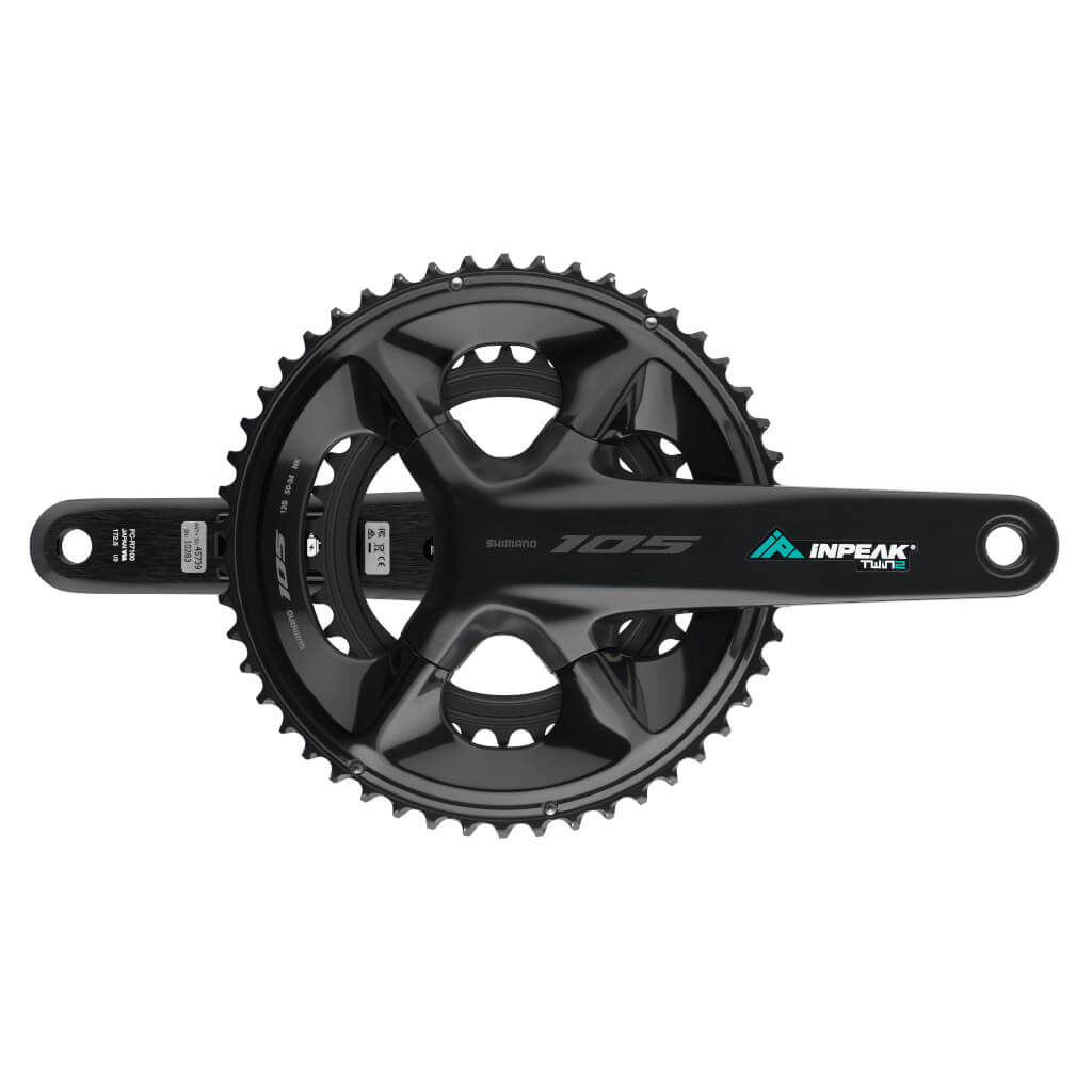 Bild von INPEAK Powercrank-E TWiN2 Powermeter Kurbelgarnitur - Shimano 105 FC-R7100 - 50/34
