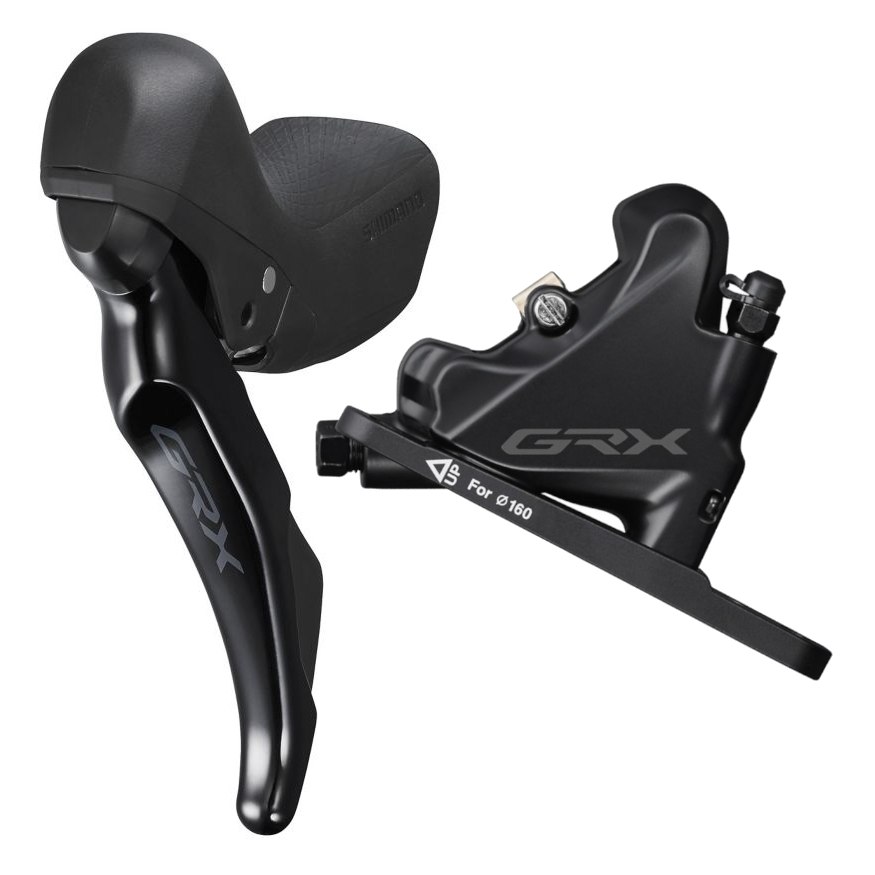 Picture of Shimano GRX ST-RX400 + BR-RX400 Hydraulic Disc Brake - Flat Mount - 2-speed - Set FW