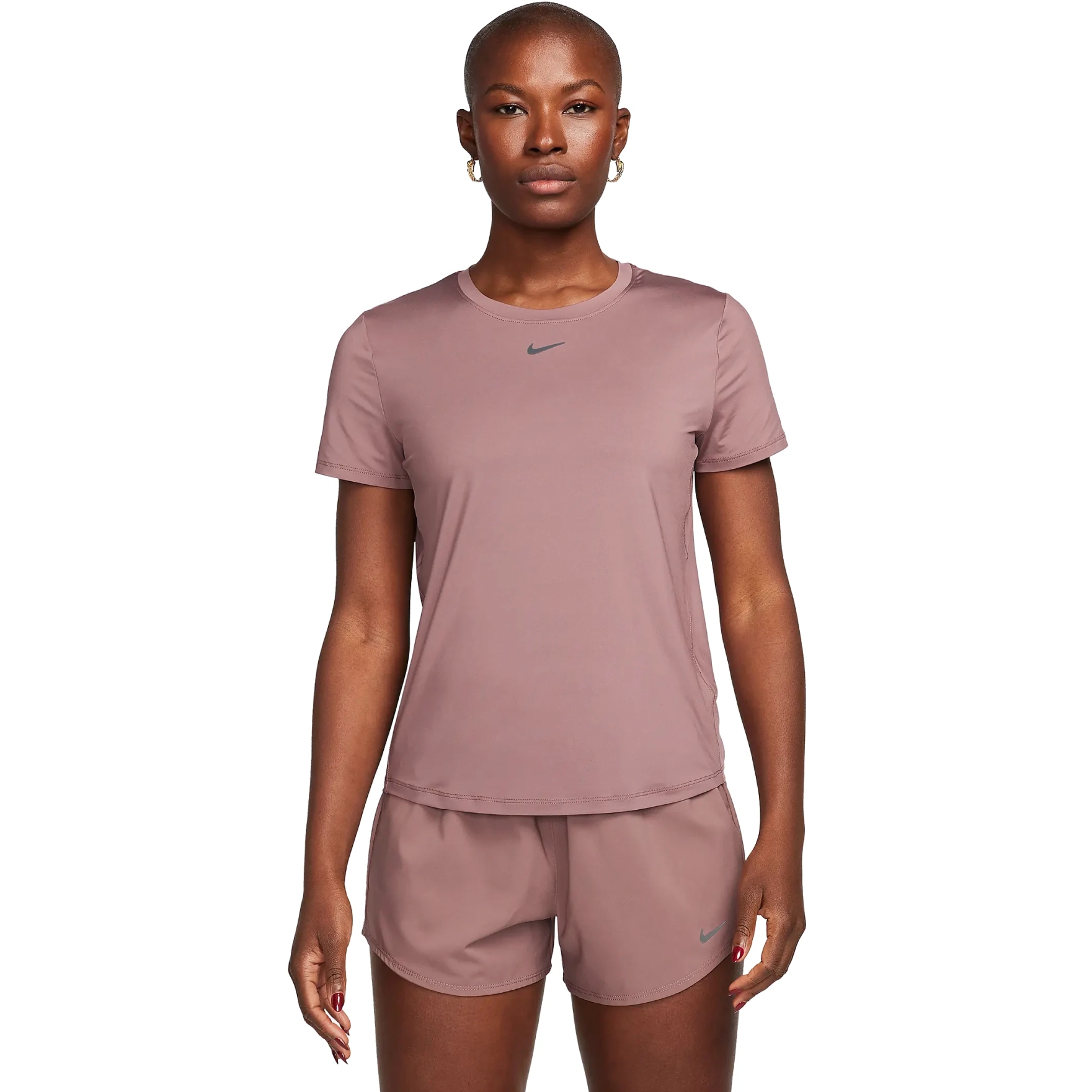 Picture of Nike One Classic Dri-FIT Short Sleeve Top Women - smokey mauve/black FN2798-208