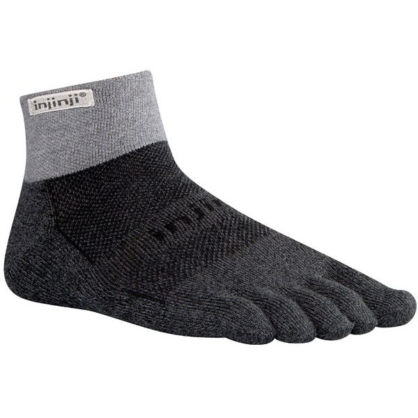 Produktbild von Injinji Trail Midweight Mini-Crew Socken - granite