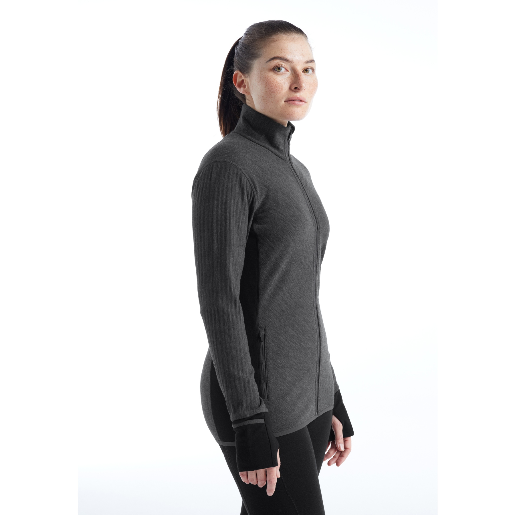 icebreaker women's descender long sleeve zip