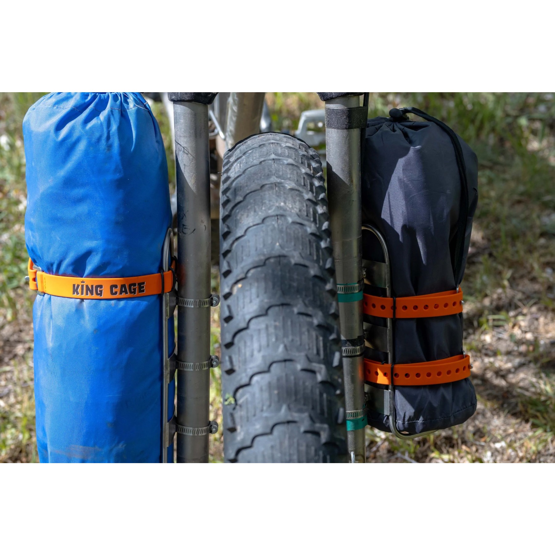 King Cage Manything Cage Solid Rod Gepäckhalterung + Halteriemen
