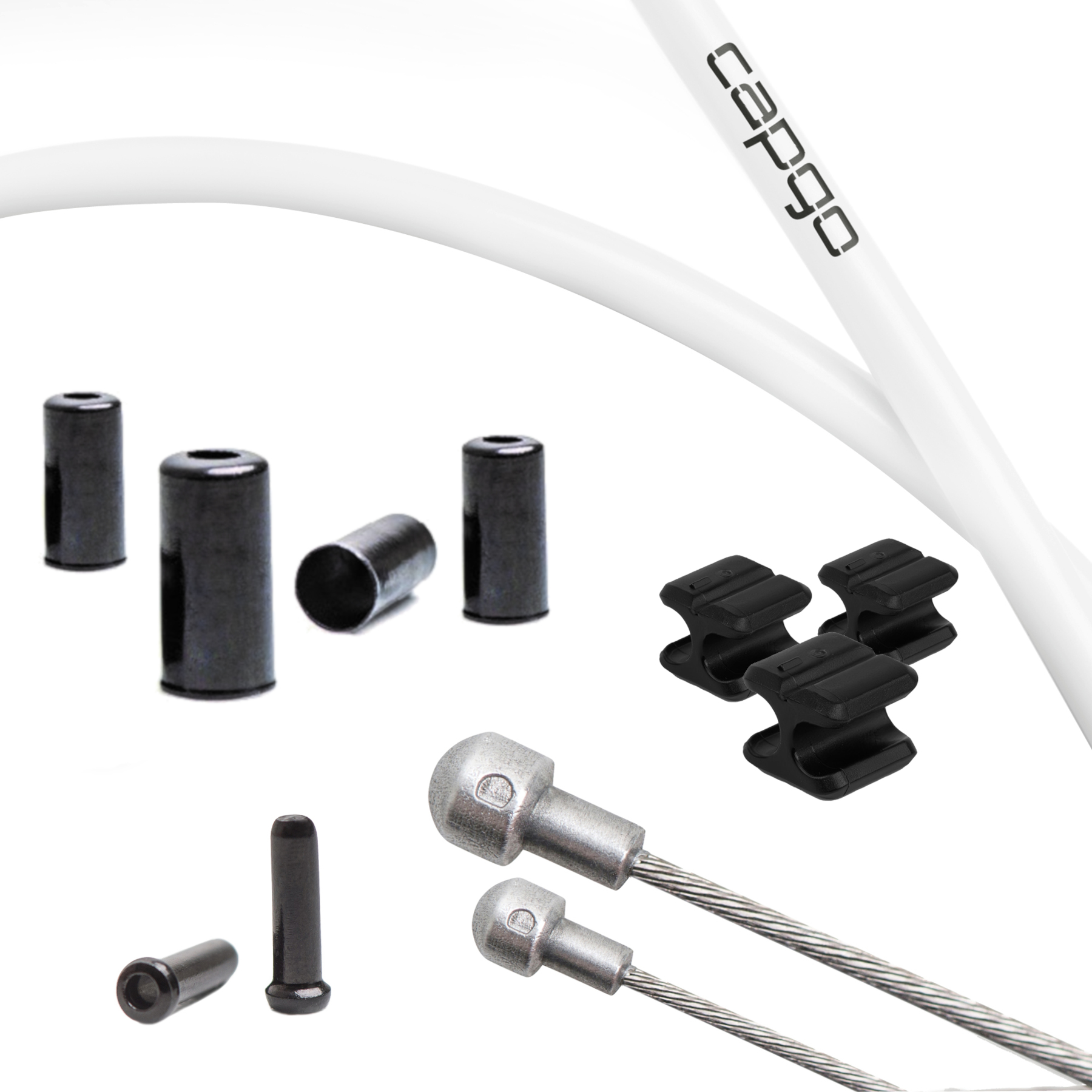 Produktbild von capgo Bremszugset - Blue Line | PTFE - Road (Shimano/SRAM) | weiß