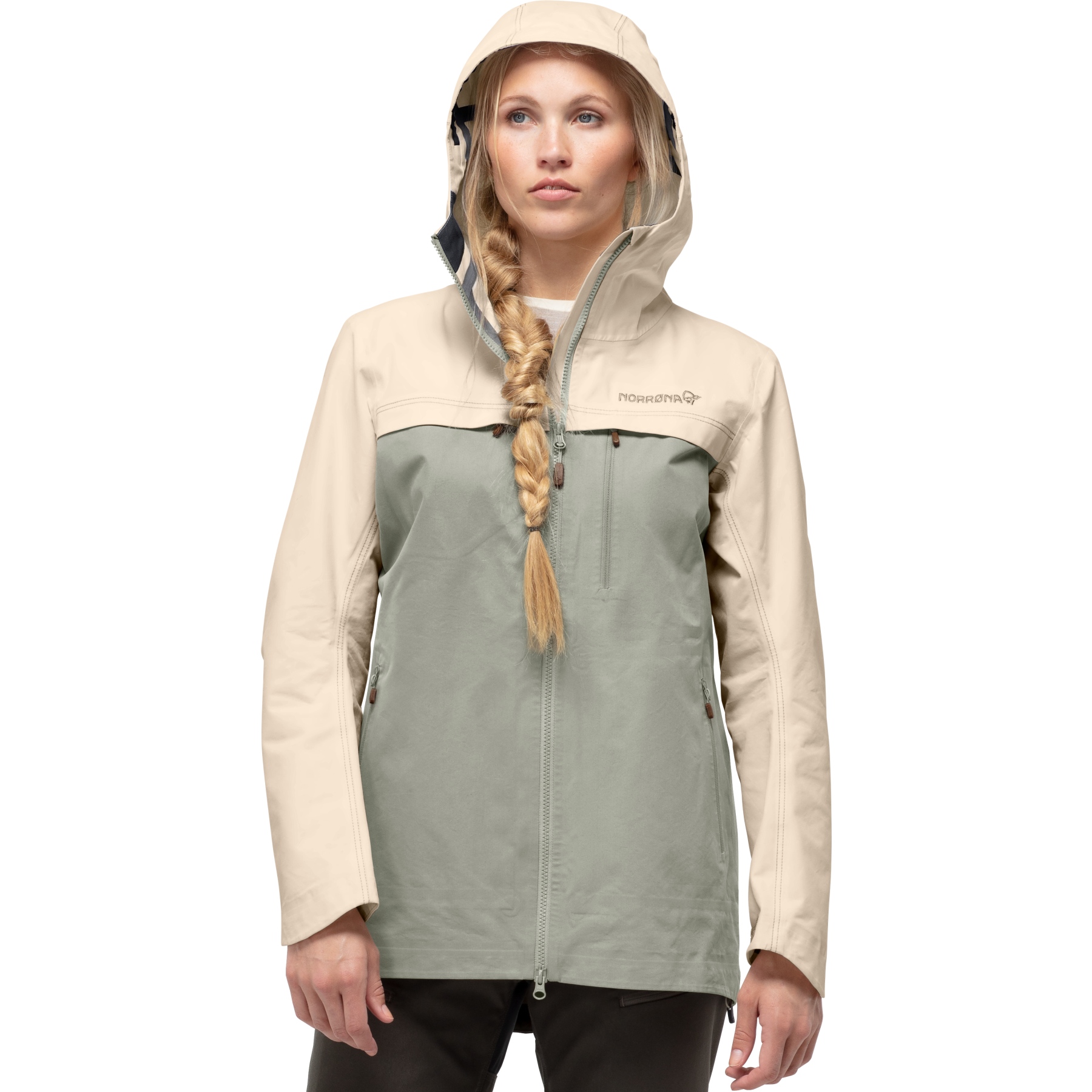 Image of Norrona svalbard cotton Jacket Women - Ecru/Sandstone