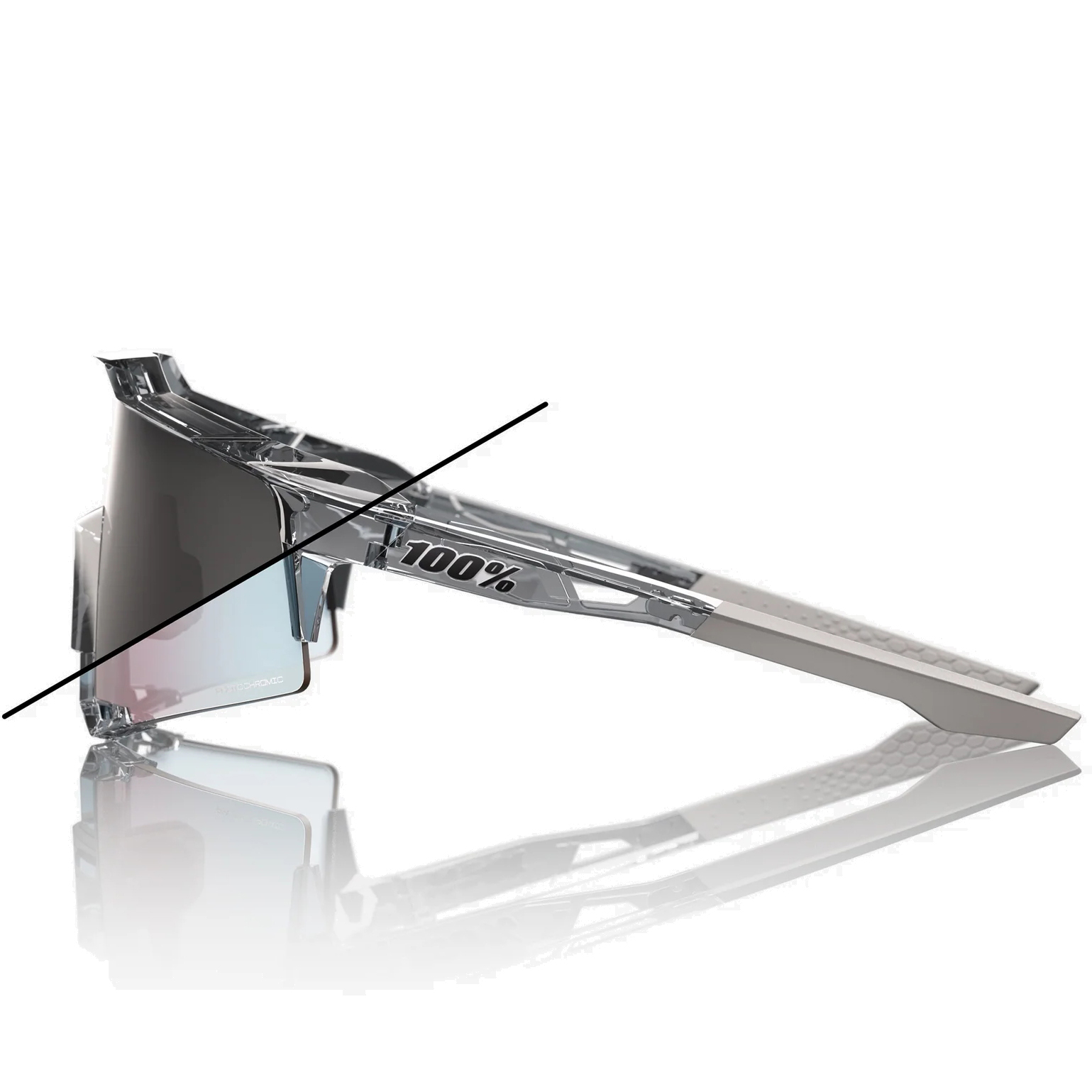100% Speedcraft Photochromic Glasses - Polished Translucent Grey