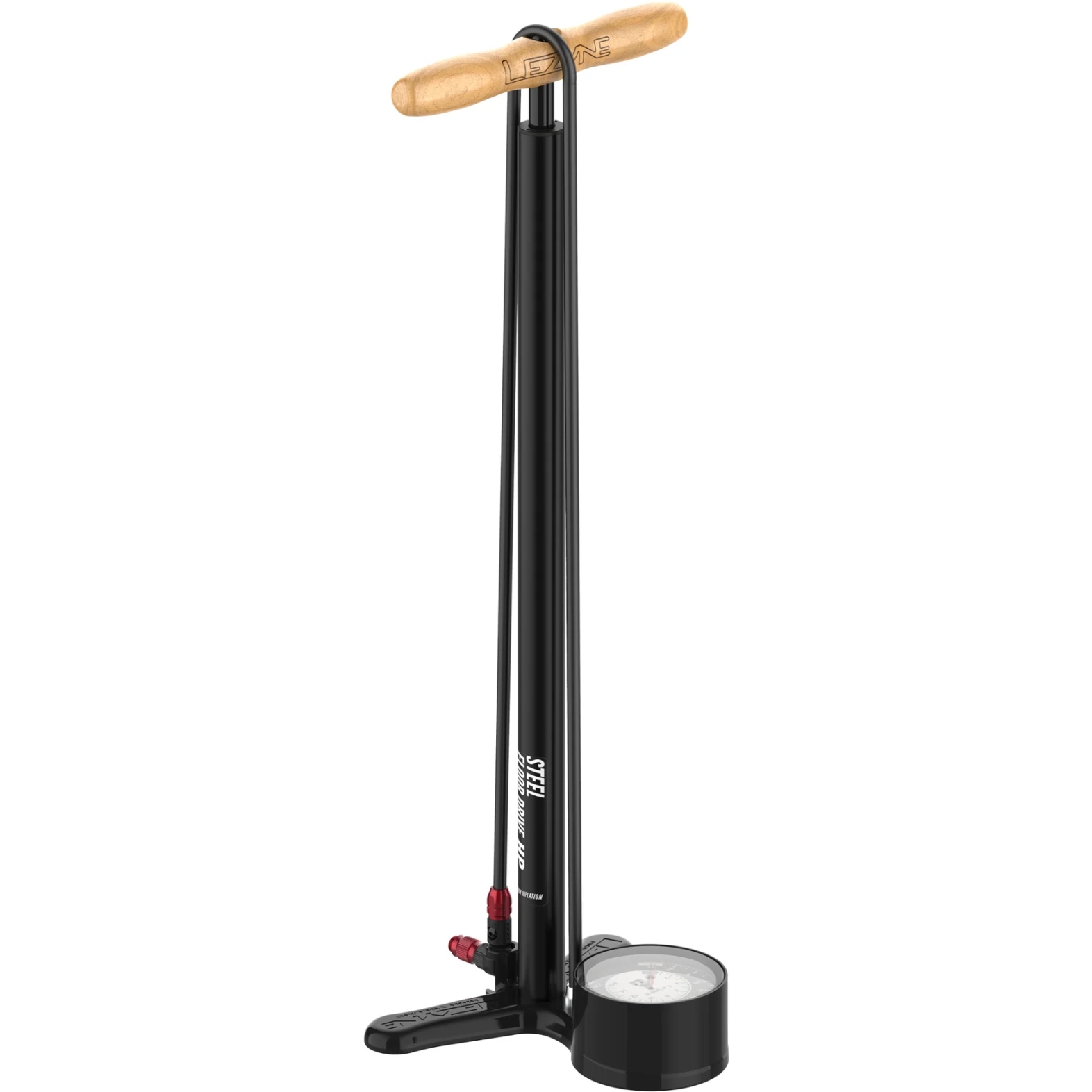 Напольный насос Lezyne Steel HP Floor Drive 3.5 - черный матовый
