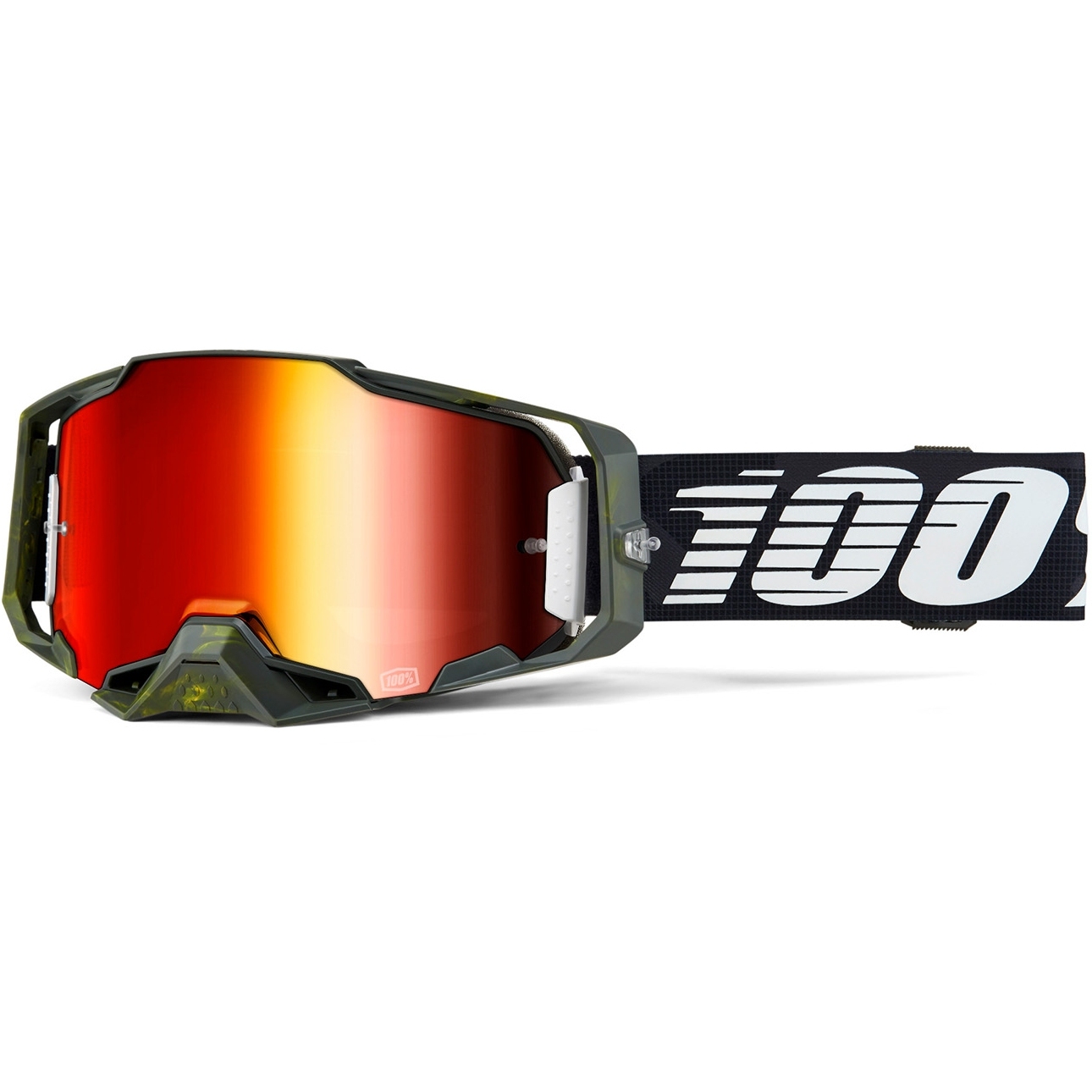 Occhiali Da Moto 100% Racecraft Sprerry - Lente Specchiata Rossa, Unisex, Protezione E Stile Per Il Fuoristrada