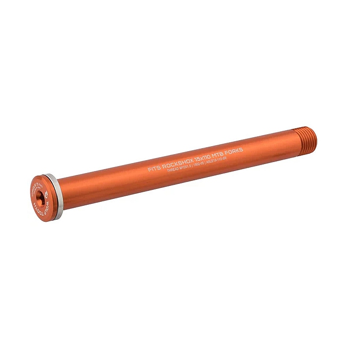 Picture of Wolf Tooth Thru Axle for RockShox Forks | 15x110mm Boost - orange